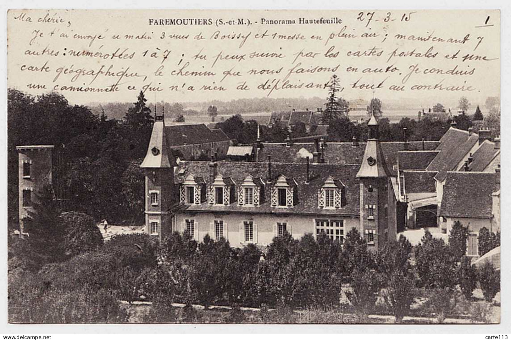 77 - B20984CPA - FAREMOUTIERS - Panorama HAUTEFEUILLE, Chateau - Très Bon état - SEINE-ET-MARNE - Faremoutiers