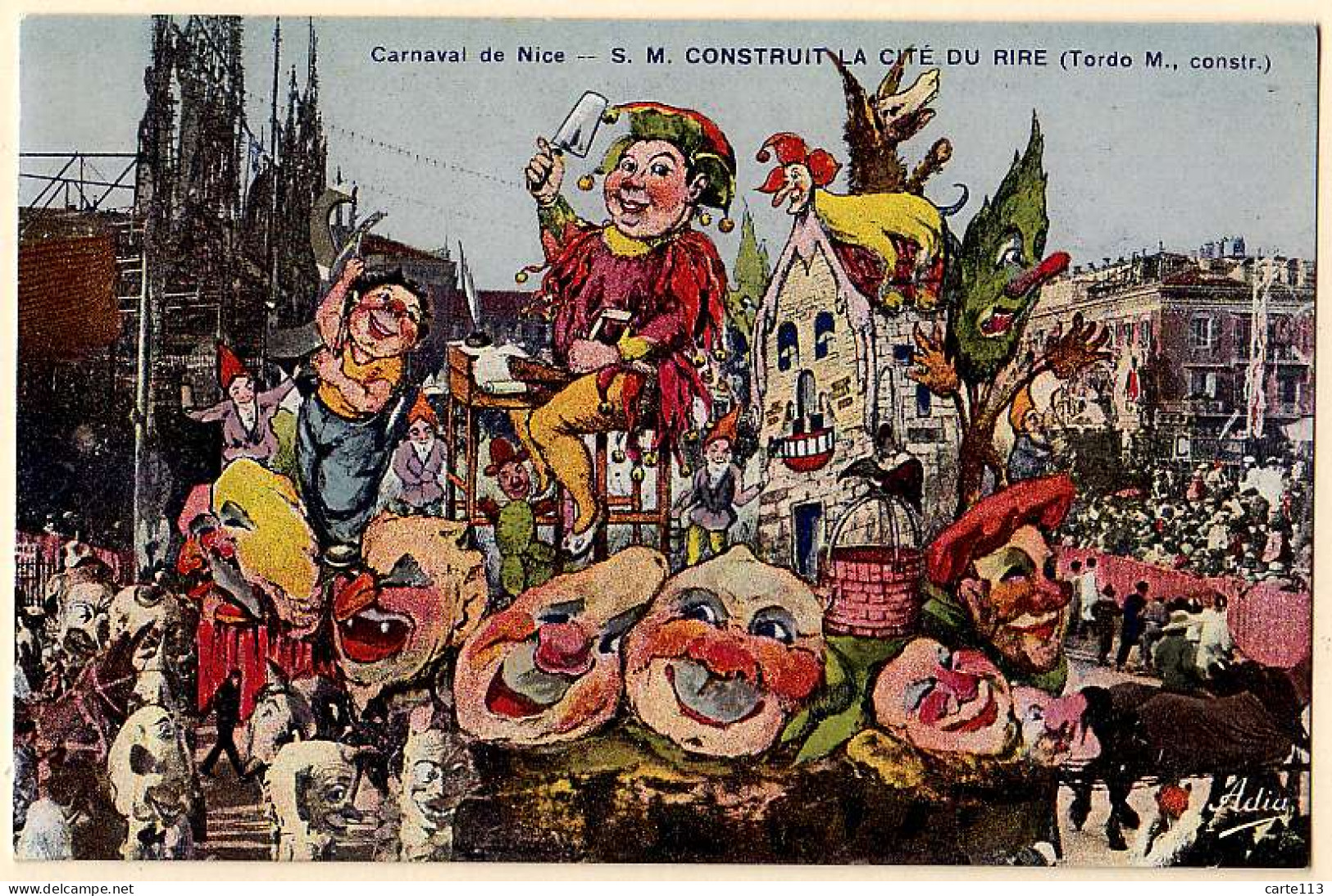 6 - B19844CPA - NICE - Carnaval 1937 - S.M. Construit La Cite Du Monde - TORDO M. - Très Bon état - ALPES-MARITIMES - Karneval