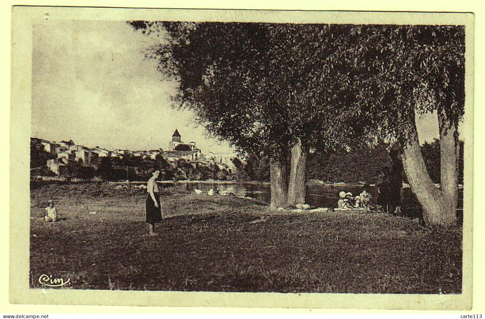 63 - B18958CPA - PONT DU CHATEAU - Bords Allier - Bon état - PUY-DE-DOME - Pont Du Chateau