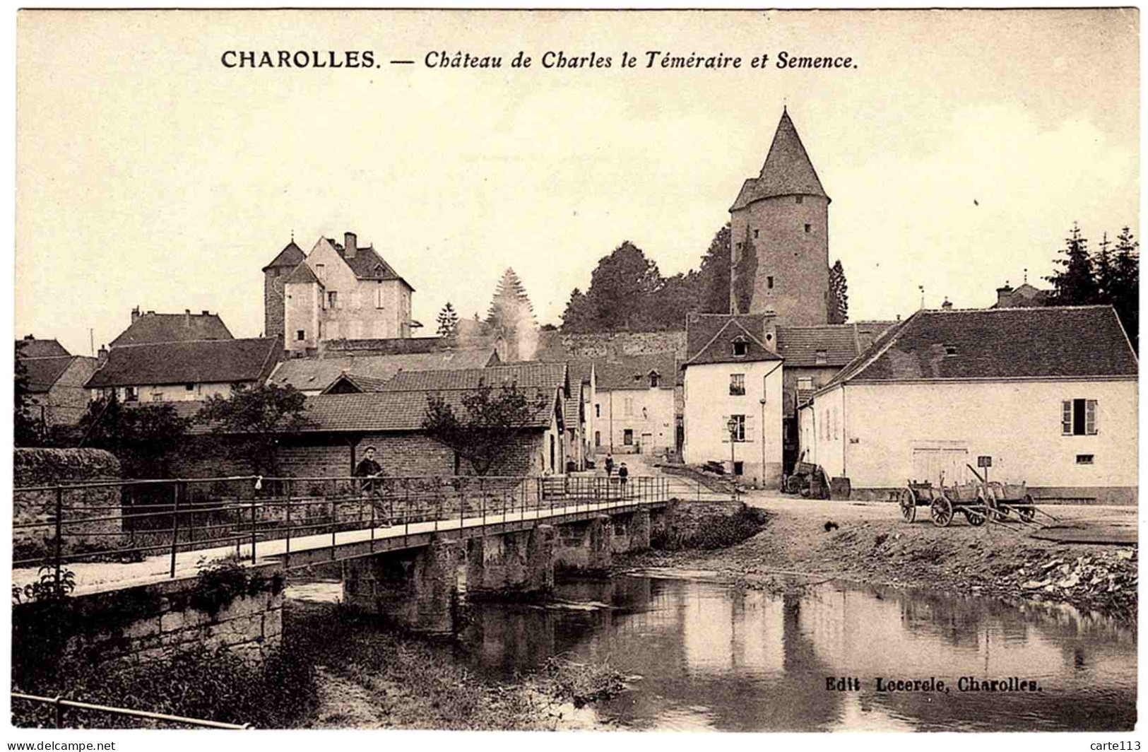 71 - B23180CPA - CHAROLLES - Château De Charles Le Temeraire Et Semence . Pont - Parfait état - SAONE-ET-LOIRE - Charolles