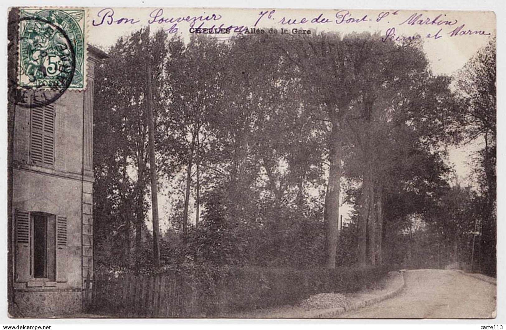 77 - B21018CPA - CHELLES - Allee De La Gare - Carte Pionniere - Très Bon état - SEINE-ET-MARNE - Chelles