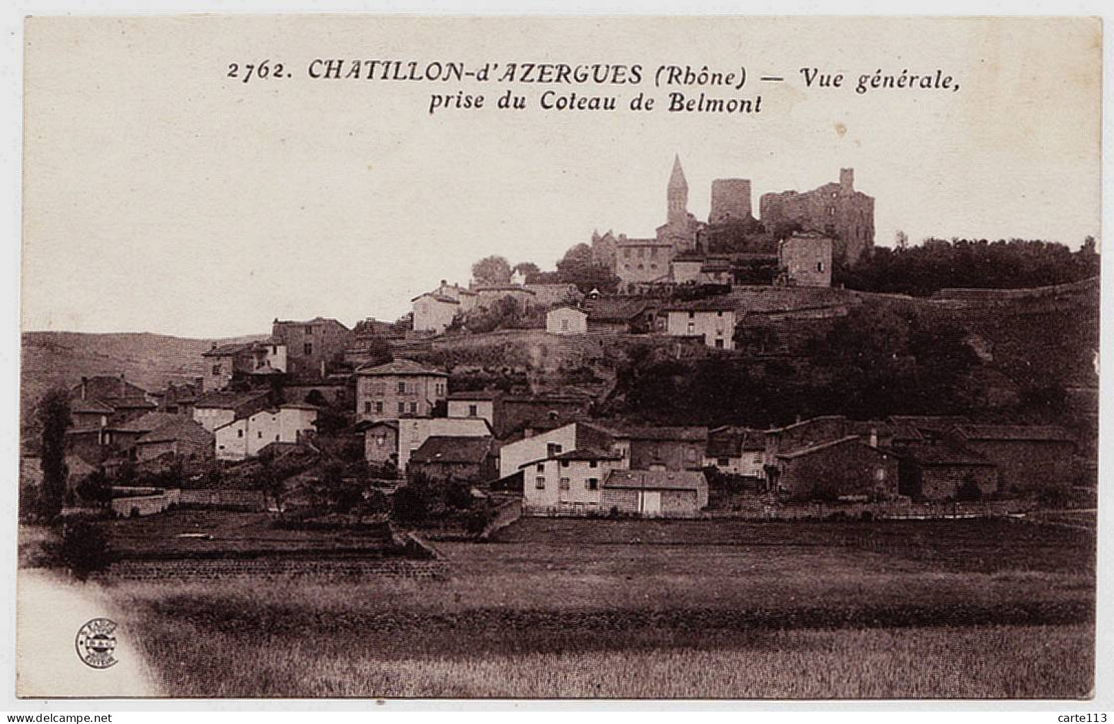 69 - B21039CPA - CHATILLON D' AZERGUES - Vue Generale Prise Du Coteau De Belmont - Parfait état - RHONE - Other & Unclassified