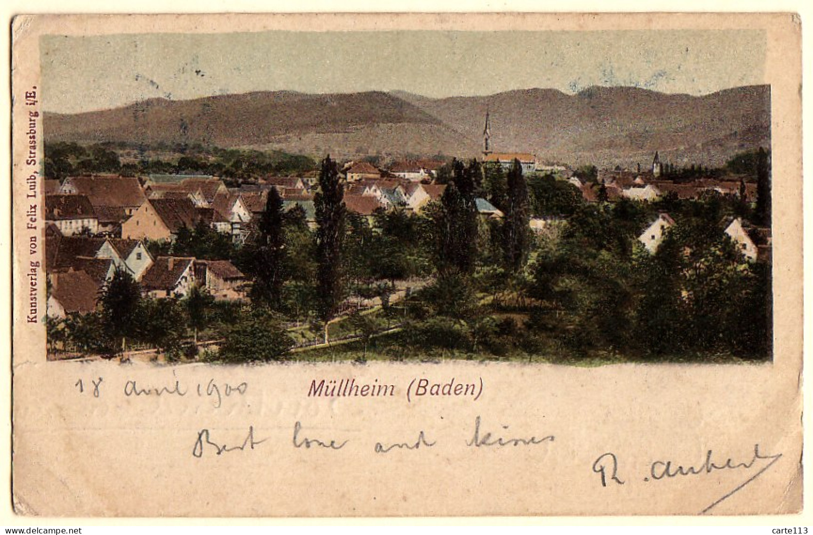 0 - B19735CPA - ALLEMAGNE - MULLHEIM - Carte Pionniere 1900 - Bon état - EUROPE - Müllheim