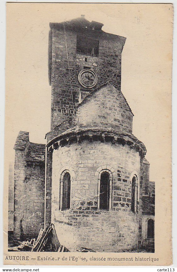 46 - B18557CPA - AUTOIRE - Exterieur Eglise - Très Bon état - LOT - Other & Unclassified