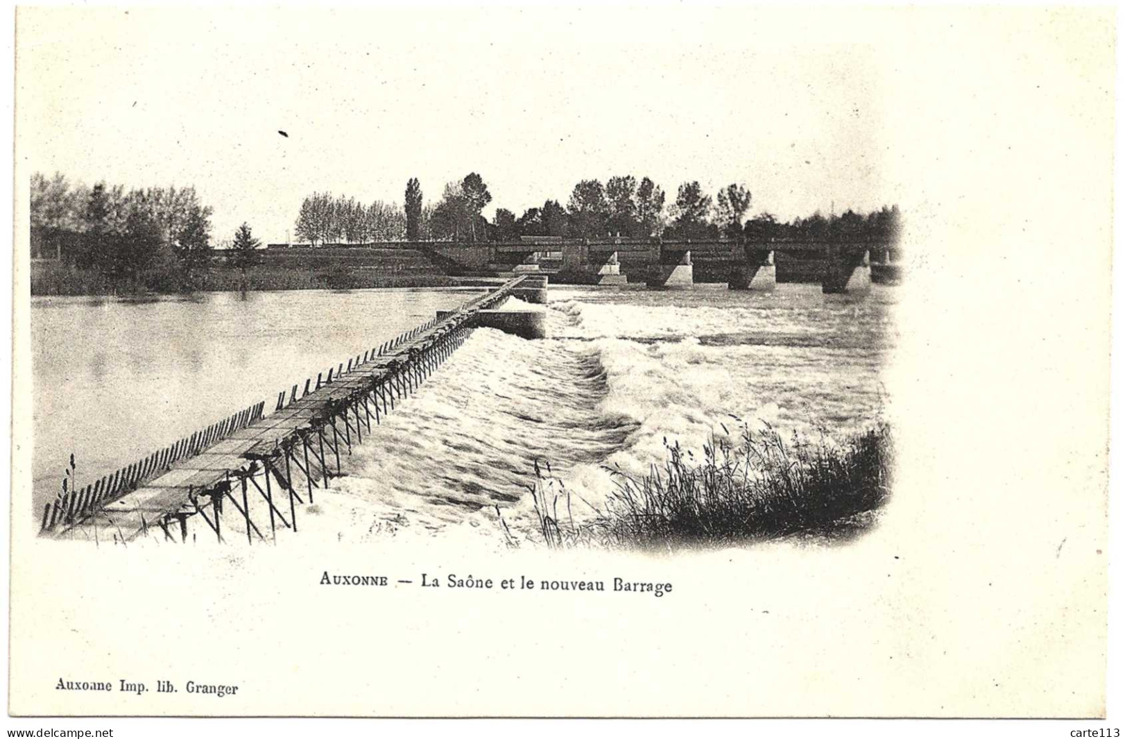 21 - B23459CPA - AUXONNE - La Saone Et Le Nouveau Barrage - Carte Pionniere - Très Bon état - COTE-D'OR - Auxonne