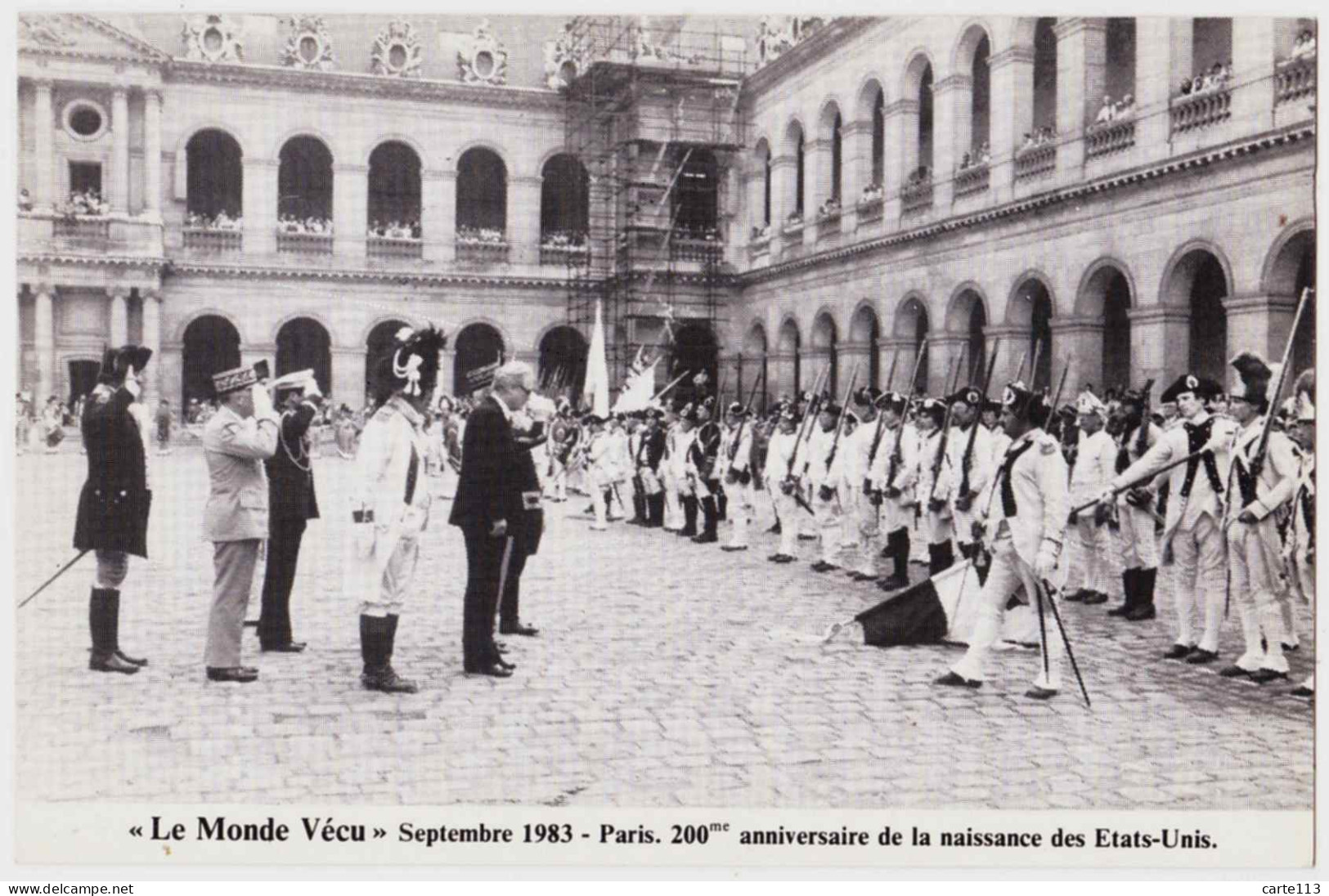 0 - F21777CPM - LE MONDE VECU - Série H 70/0466 - Septembre 1983 - PARIS -  200 EME Anniversaire De La Naissance Des Eta - Eventi