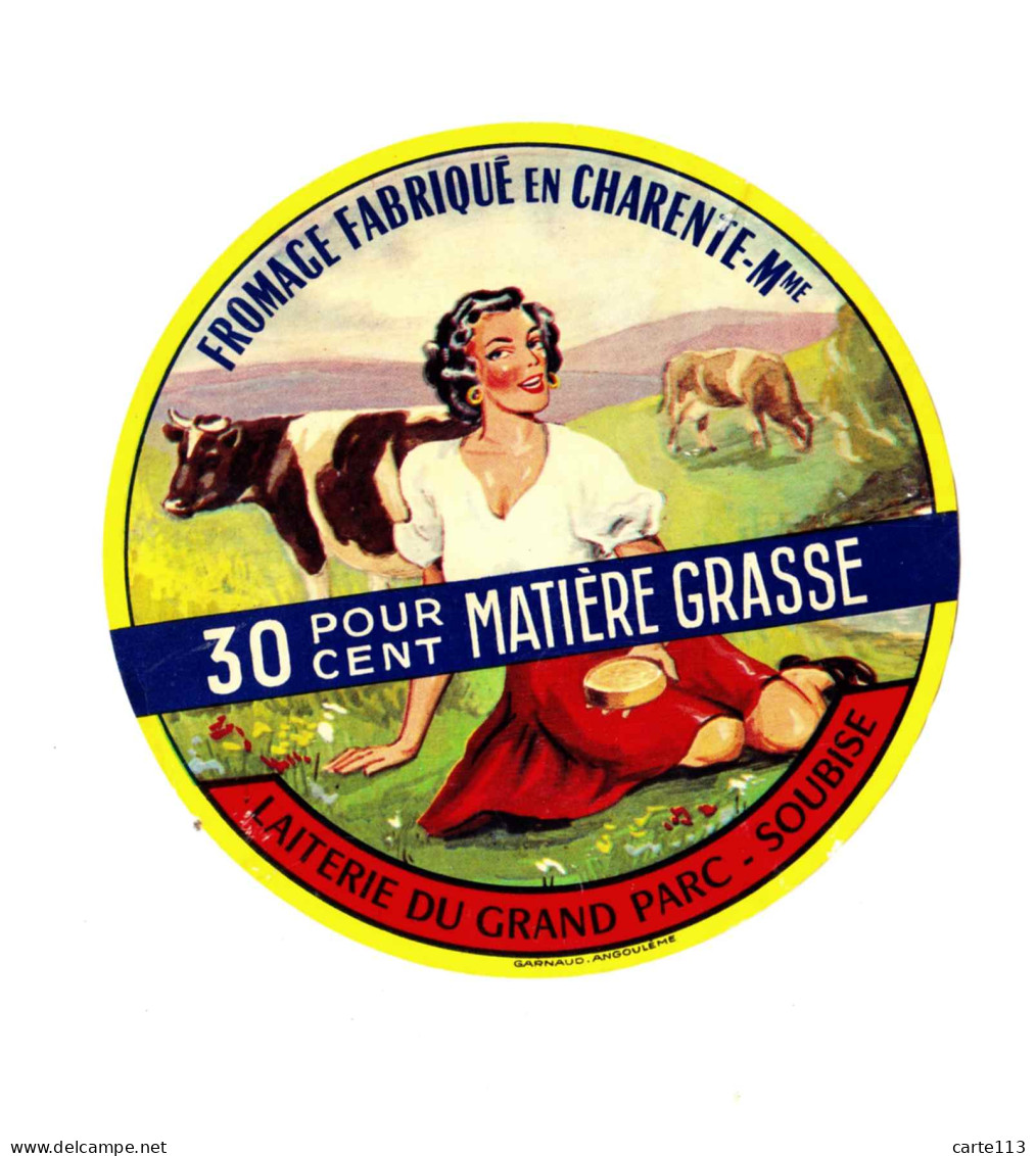 17 - F22332PAP - LAITERIE DU GRAND PARC - SOUBISE - Etiquette Fromage - Très Bon état - CHARENTE-MARITIME - Quesos