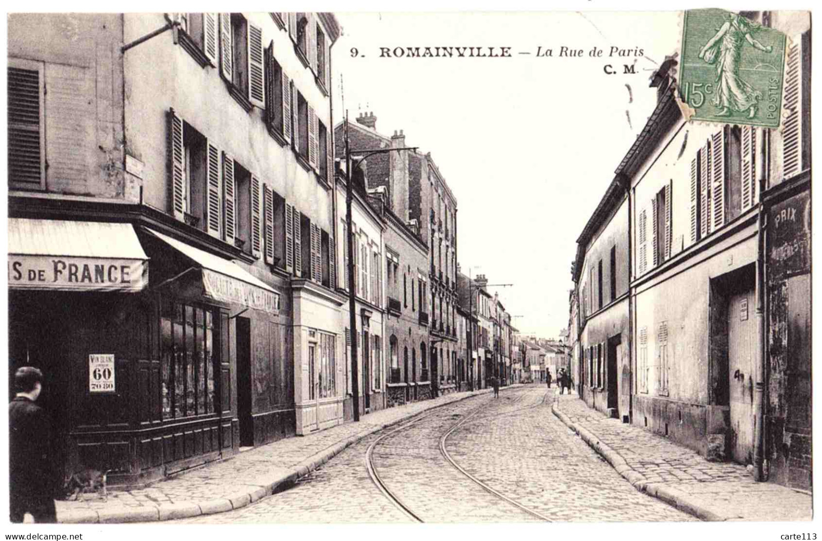 93 - B22341CPA - ROMAINVILLE - Rue De Paris - Parfait état - SEINE-SAINT-DENIS - Romainville