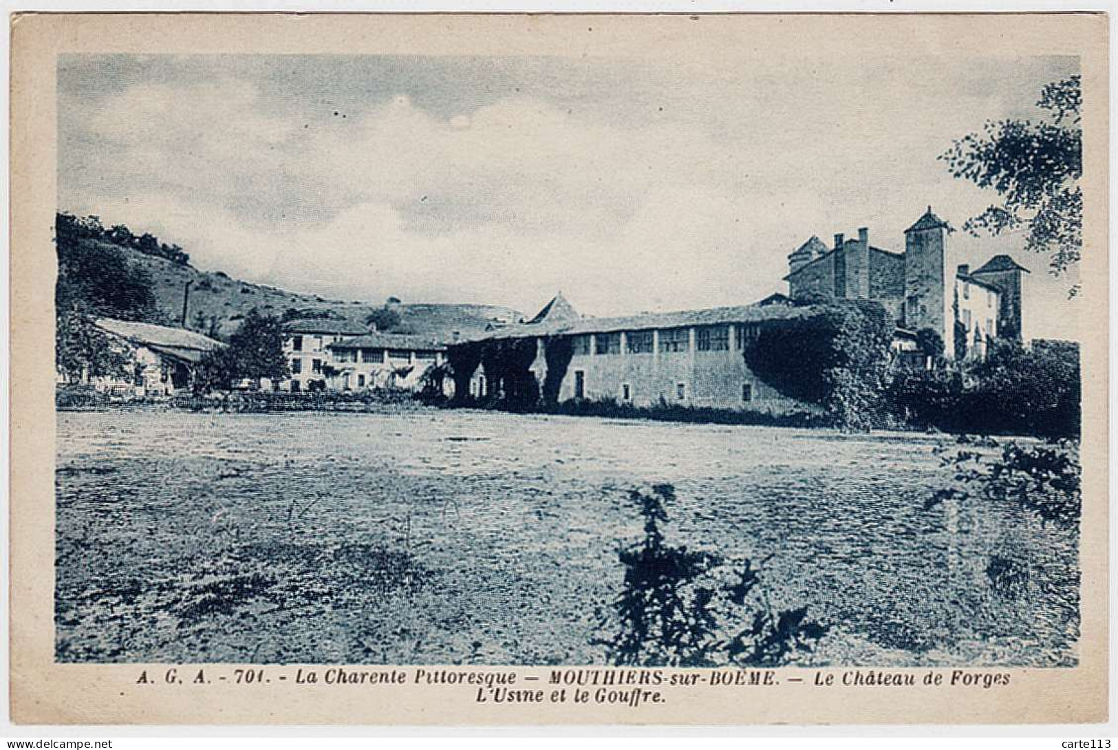 16 - B20909CPA - MOUTHIERS SUR BOEME - Le Chateau De Forges - Usine  Et Gouffre - Très Bon état - CHARENTE - Sonstige & Ohne Zuordnung