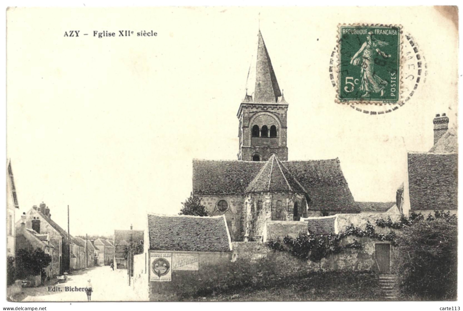 2 - B23288CPA - AZY - Eglise XIIe Siècle - Bon état - AISNE - Sonstige & Ohne Zuordnung
