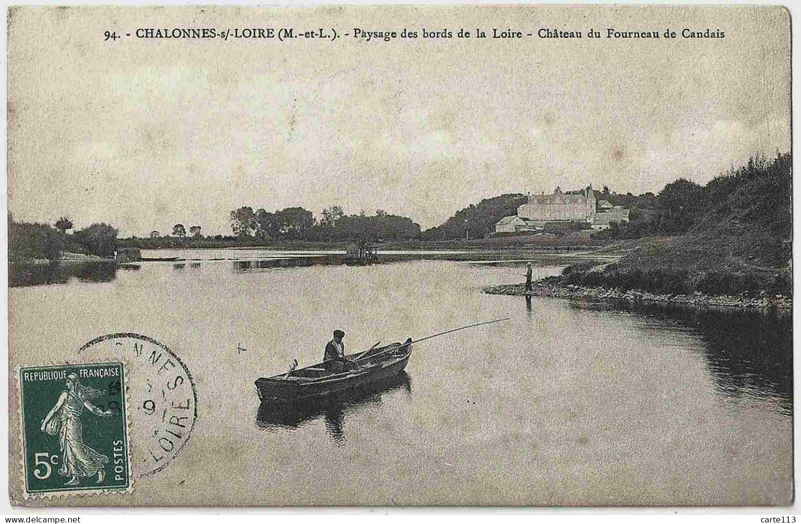 49 - B22747CPA - CHALONNES SUR LOIRE - Paysage Bords De Loire . Château Du Fourneau De Candais - Très Bon état - MAINE E - Chalonnes Sur Loire