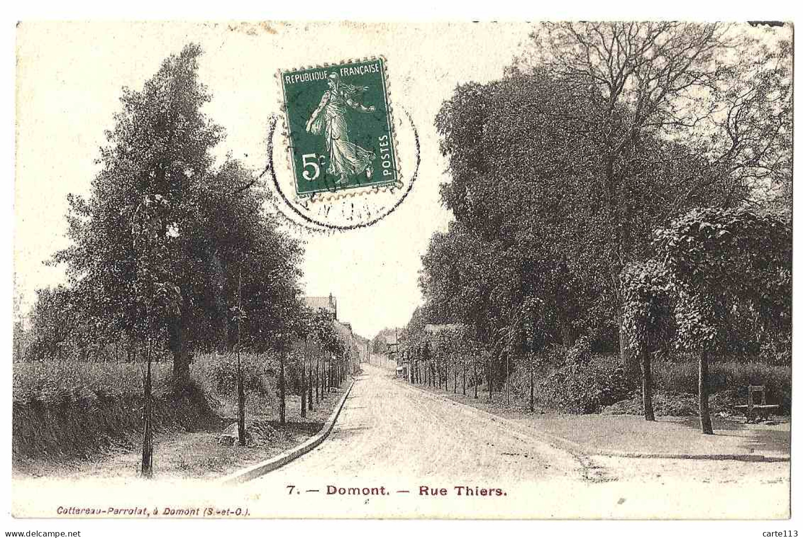 95 - B22687CPA - DOMONT - Rue Thiers - Parfait état - VAL-D'OISE - Domont