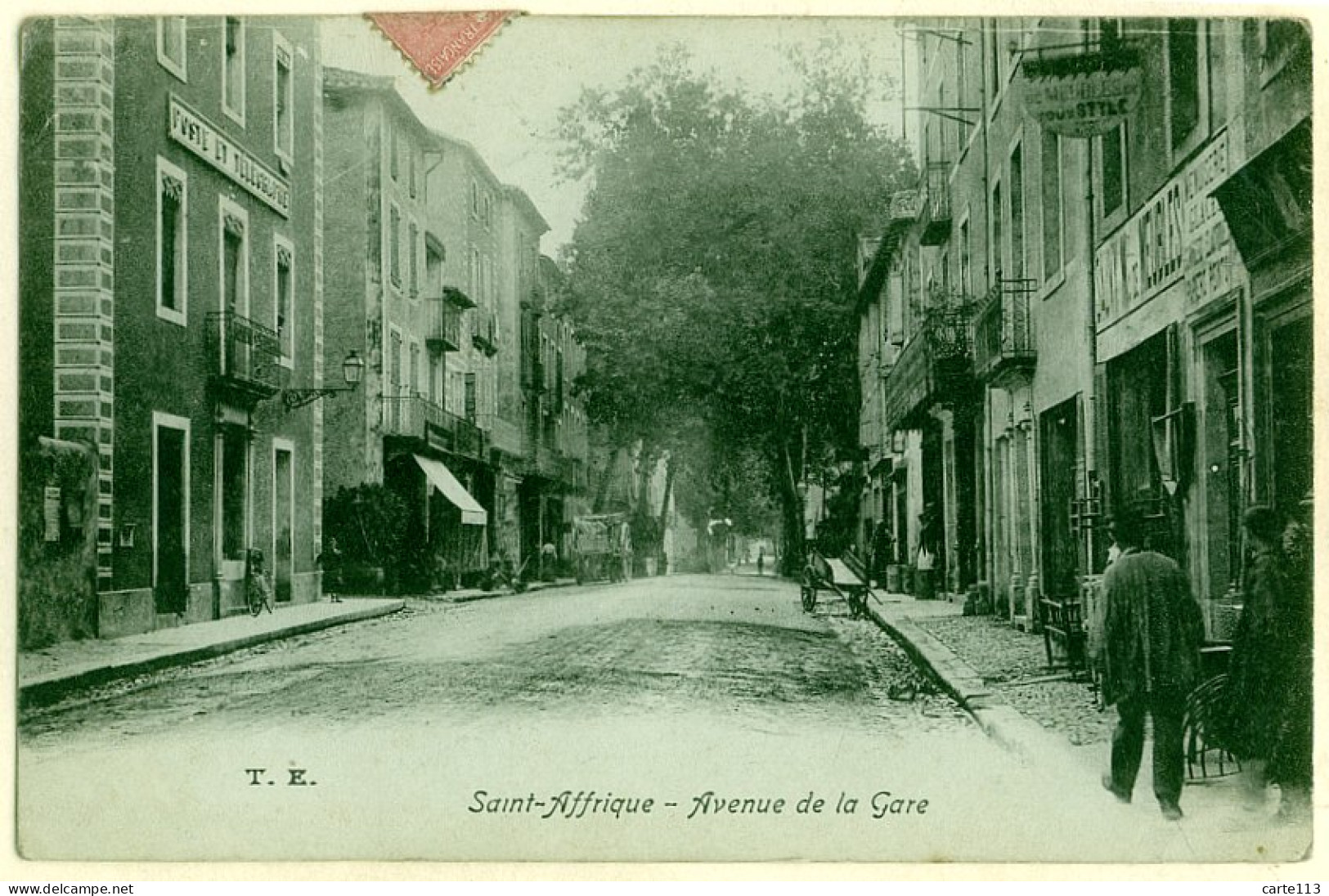 12 - B18411CPA - SAINT AFFRIQUE - Avenue De La Gare - La Poste - Très Bon état - AVEYRON - Saint Affrique