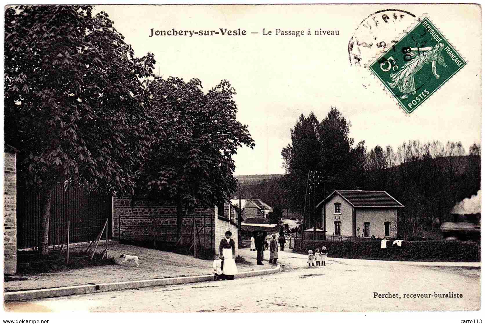 51 - B23385CPA - JONCHERY SUR VESLE - Le Passage à Niveau - Bon état - MARNE - Jonchery-sur-Vesle