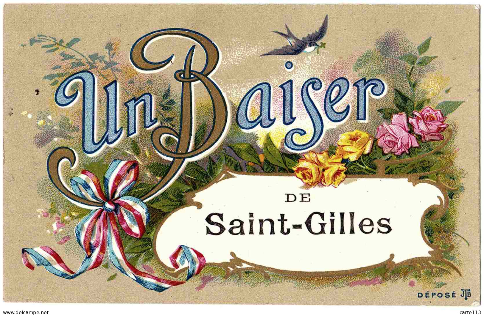 30 - B23107CPA - SAINT GILLES - Un Baiser - Très Bon état - GARD - Saint-Gilles