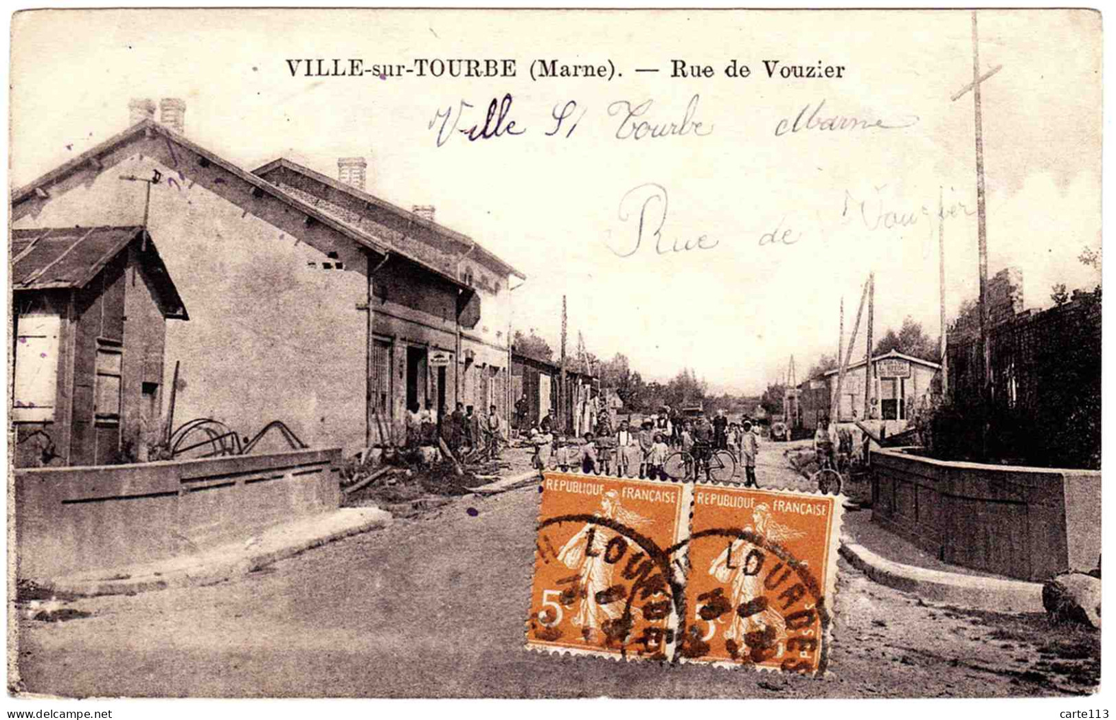 51 - B23474CPA - VILLE SUR TOURBE - Rue Du VOUZIER - Bon état - MARNE - Ville-sur-Tourbe