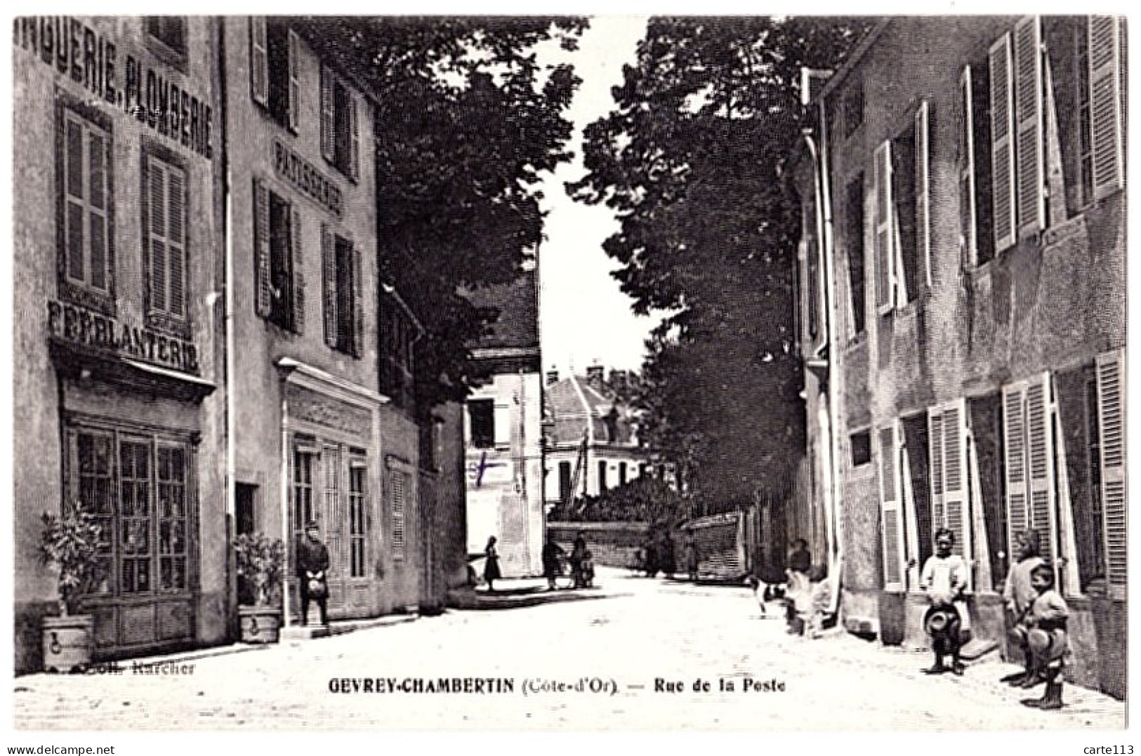 21 - B21958CPA - GEVREY CHAMBERTIN - Rue De La Poste - Patisserie Editeur Karcher - Parfait état - COTE-D'OR - Gevrey Chambertin