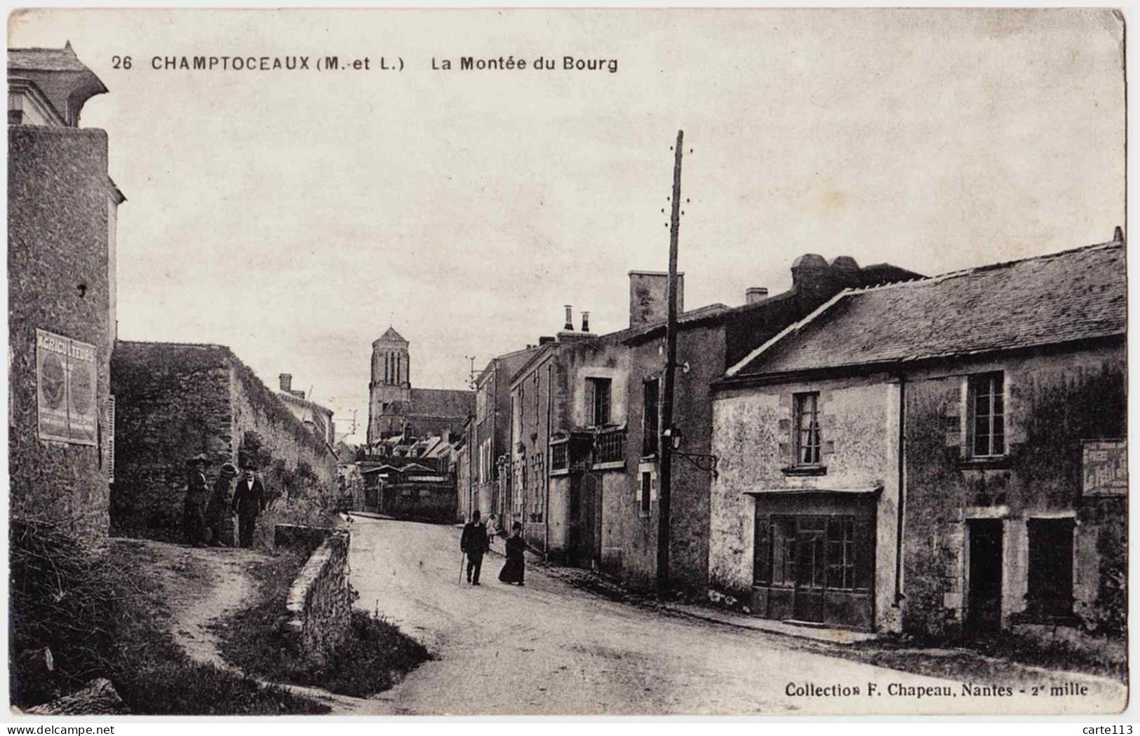 49 - B22843CPA - CHAMPTOCEAUX - La Montée Du Bourg - Très Bon état - MAINE ET LOIRE - Champtoceaux
