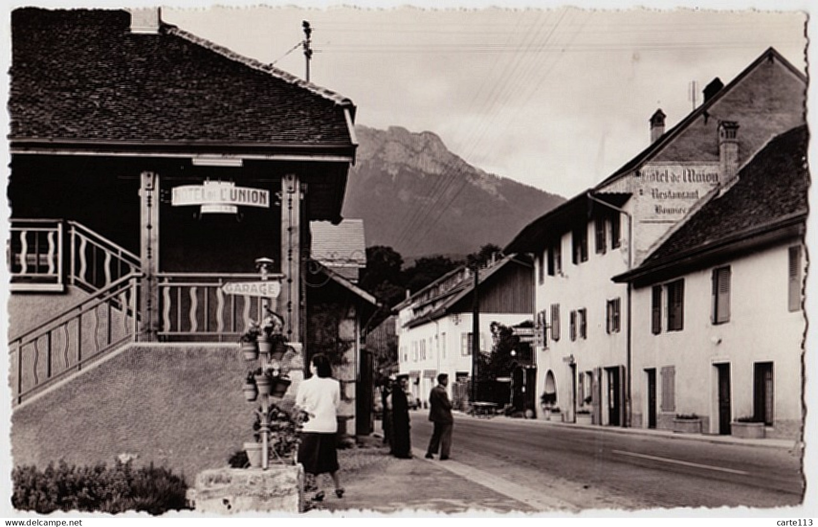 74 - B22056CPSM - DUINGT - Hotel De L' Union - Centre Du Village - Très Bon état - HAUTE-SAVOIE - Duingt