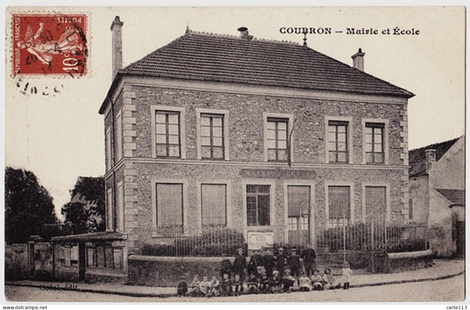 93 - B22114CPA - COUBRON - Mairie Et Ecole - Très Bon état - SEINE-SAINT-DENIS - Otros & Sin Clasificación