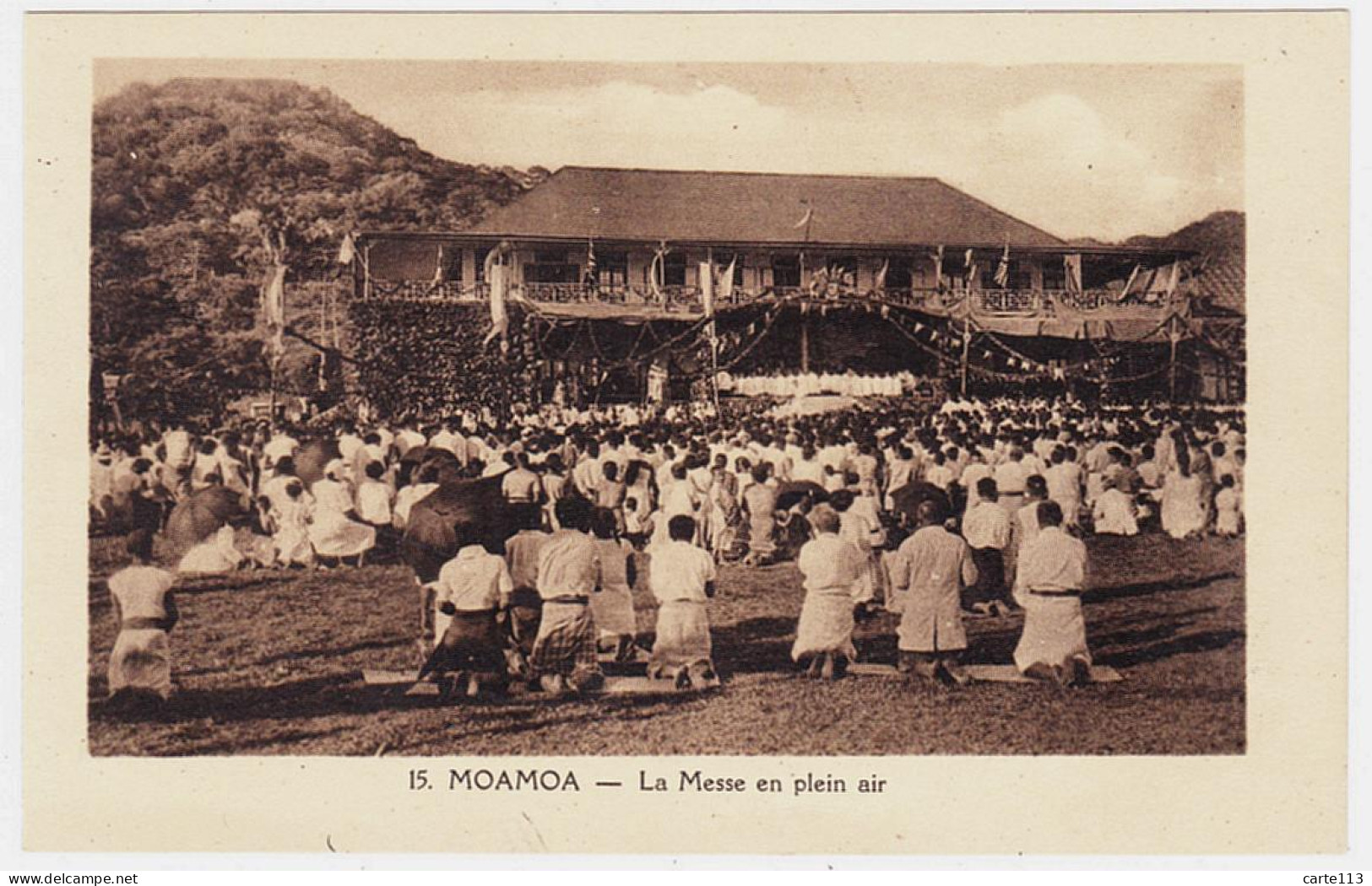 0 - B20504CPA - SAMOA - MOAMOA - La Messe En Plein Air - Parfait état - OCEANIE - Samoa
