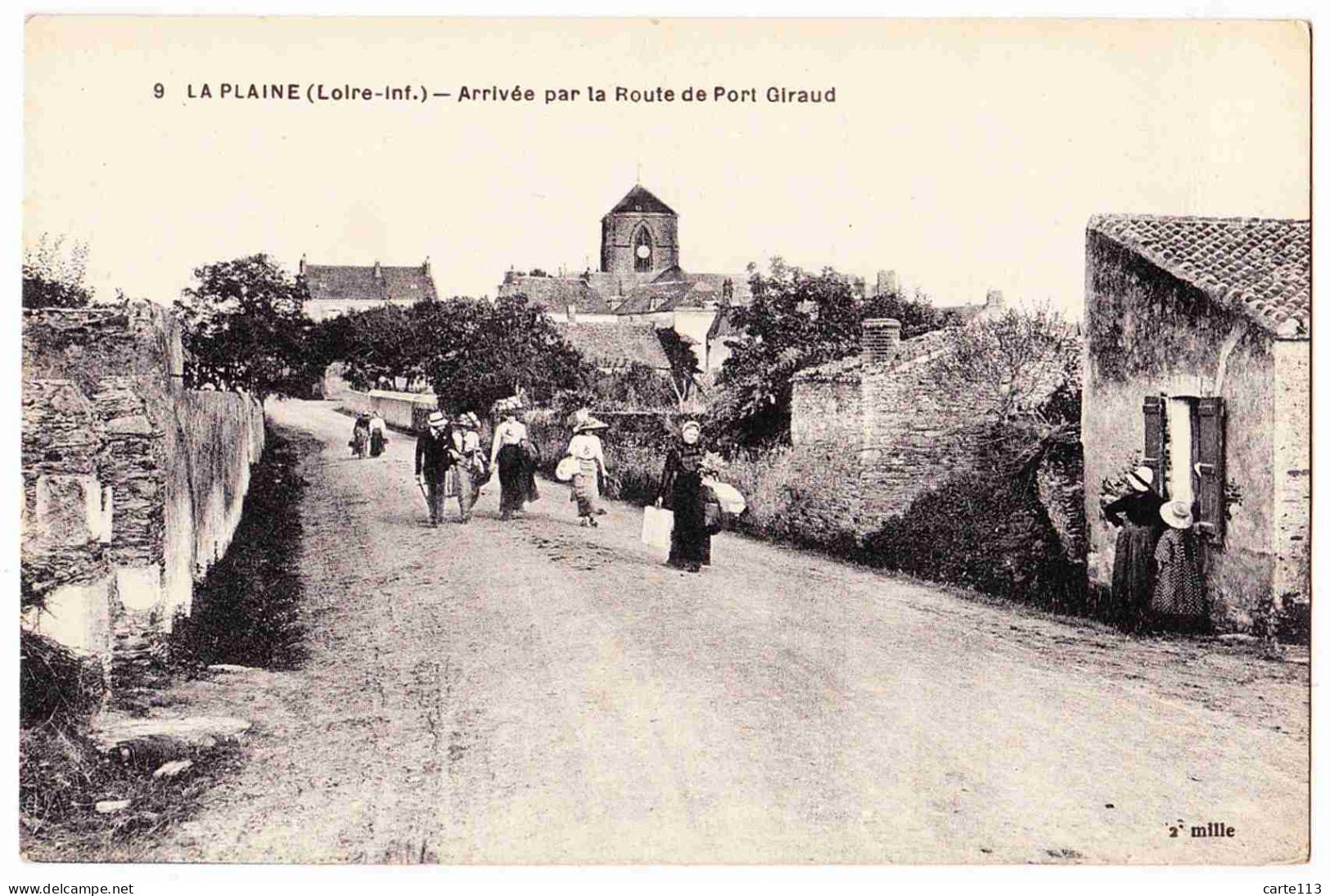 44 - B22178CPA - LA PLAINE - Arrivee Par La Route De Port Giraud - Très Bon état - LOIRE-ATLANTIQUE - La-Plaine-sur-Mer