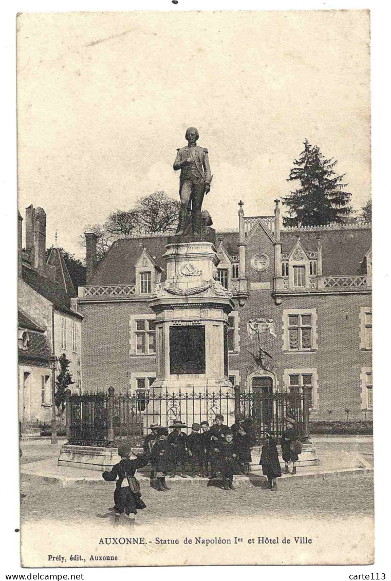 21 - B23460CPA - AUXONNE - Statue De Napoleon Et Hotel De Ville - Parfait état - COTE-D'OR - Auxonne