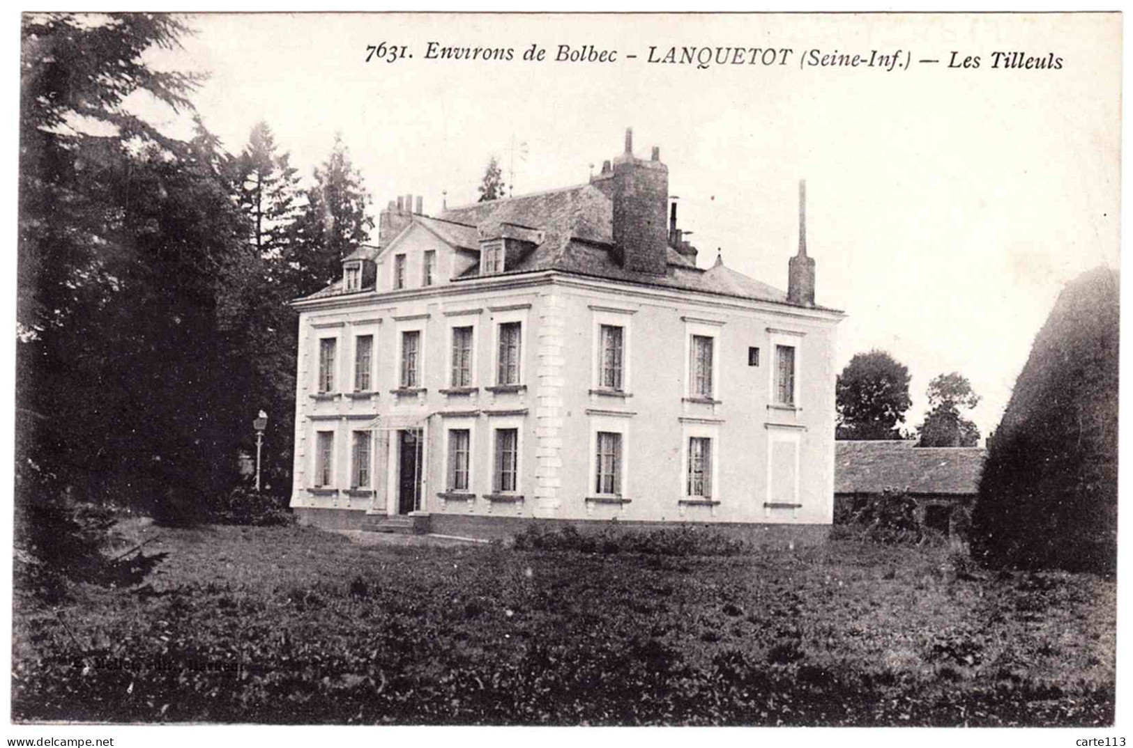 76 - B23335CPA - LANQUETOT - BOLBEC - Les Tilleuls - Château - Très Bon état - SEINE-MARITIME - Otros & Sin Clasificación