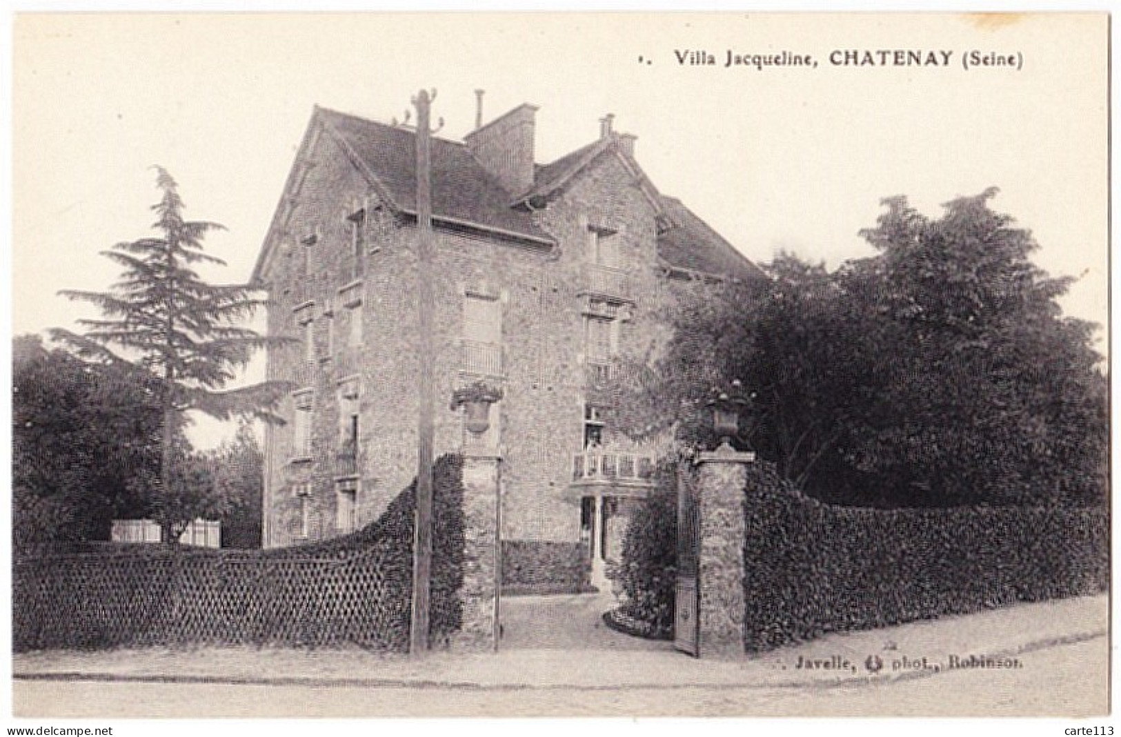 92 - B21925CPA - CHATENAY - Villa Jacqueline - Très Bon état - HAUTS-DE-SEINE - Chatenay Malabry