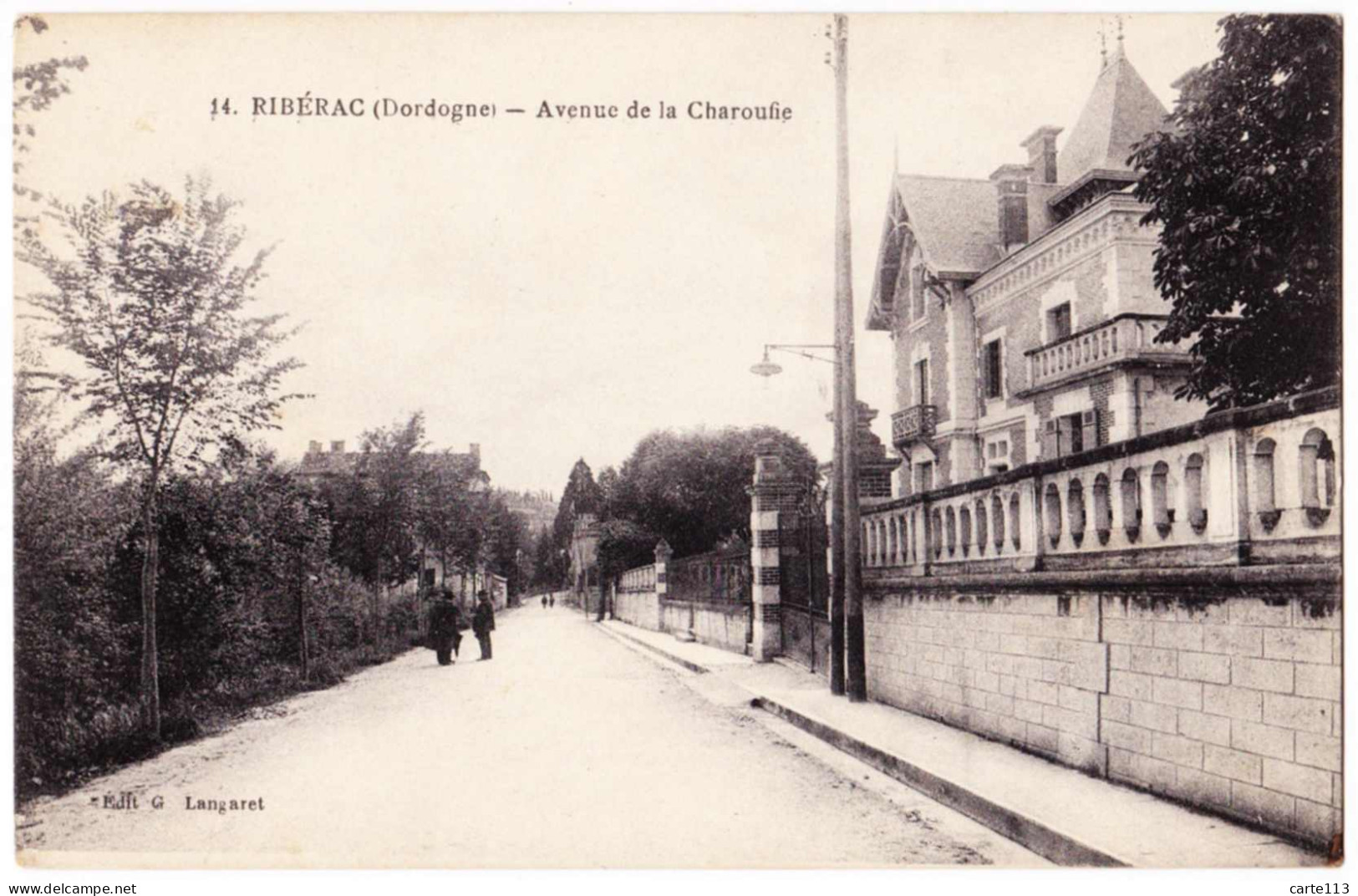 24 - B22245CPA - RIBERAC - Avenue De La Charoufie - Parfait état - DORDOGNE - Riberac