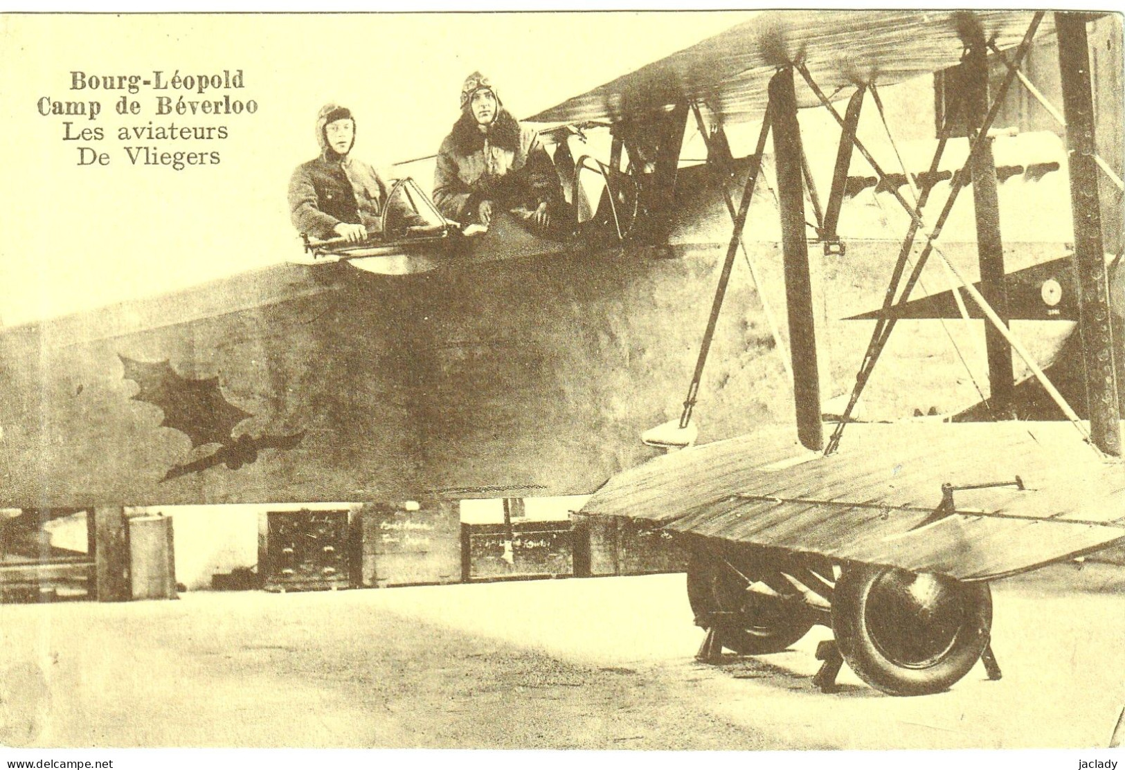 BOURG-LEOPOLD - Camp De BEVERLOO -- Les Aviateurs   De Vliegers .     ( 2 Scans ) - Aviateurs