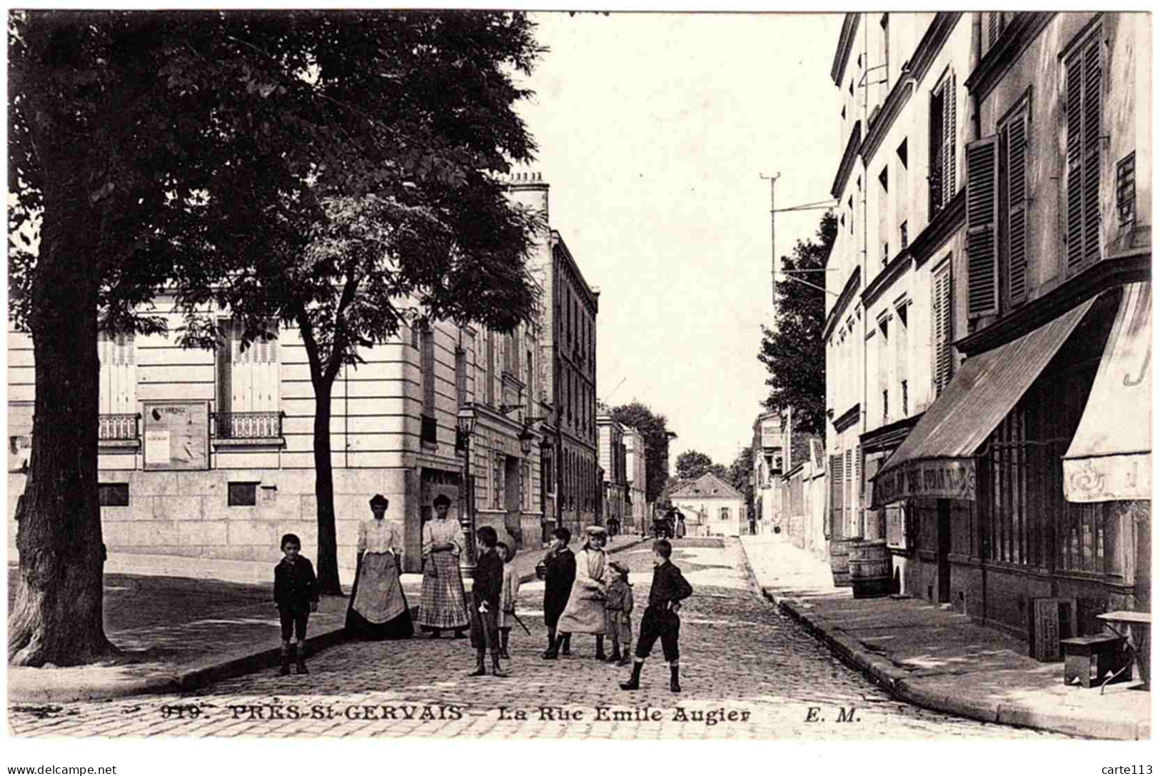 93 - B23522CPA - PRE  SAINT ST GERVAIS - La Rue Emile Augier - Très Bon état - SEINE-SAINT-DENIS - Le Pre Saint Gervais