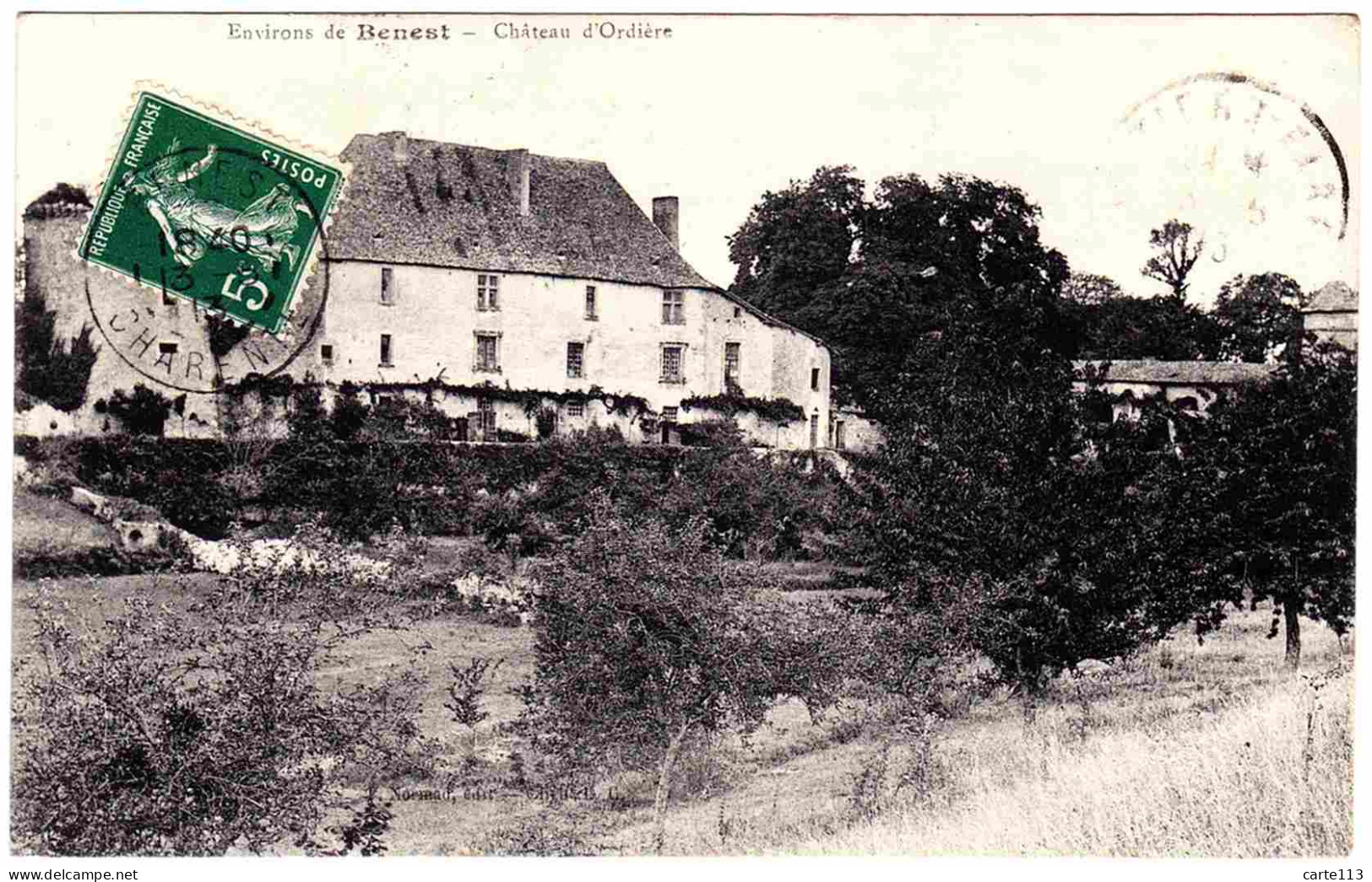 16 - B23320CPA - BENEST - Château D' Ordiere - Très Bon état - CHARENTE - Sonstige & Ohne Zuordnung
