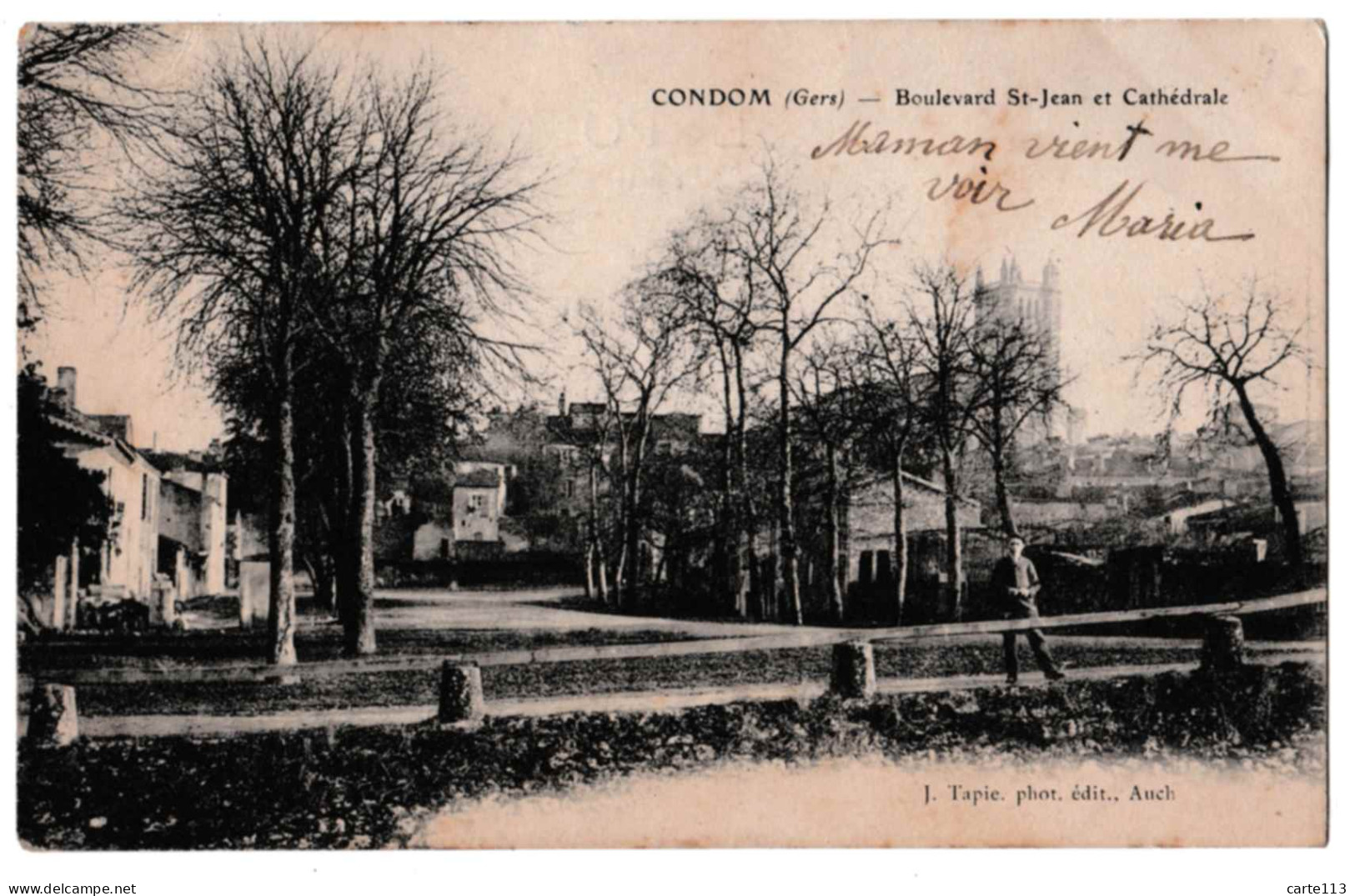 32 - B23260CPA - CONDOM - Boulevard St Jean Et Cathedrale - Très Bon état - GERS - Condom