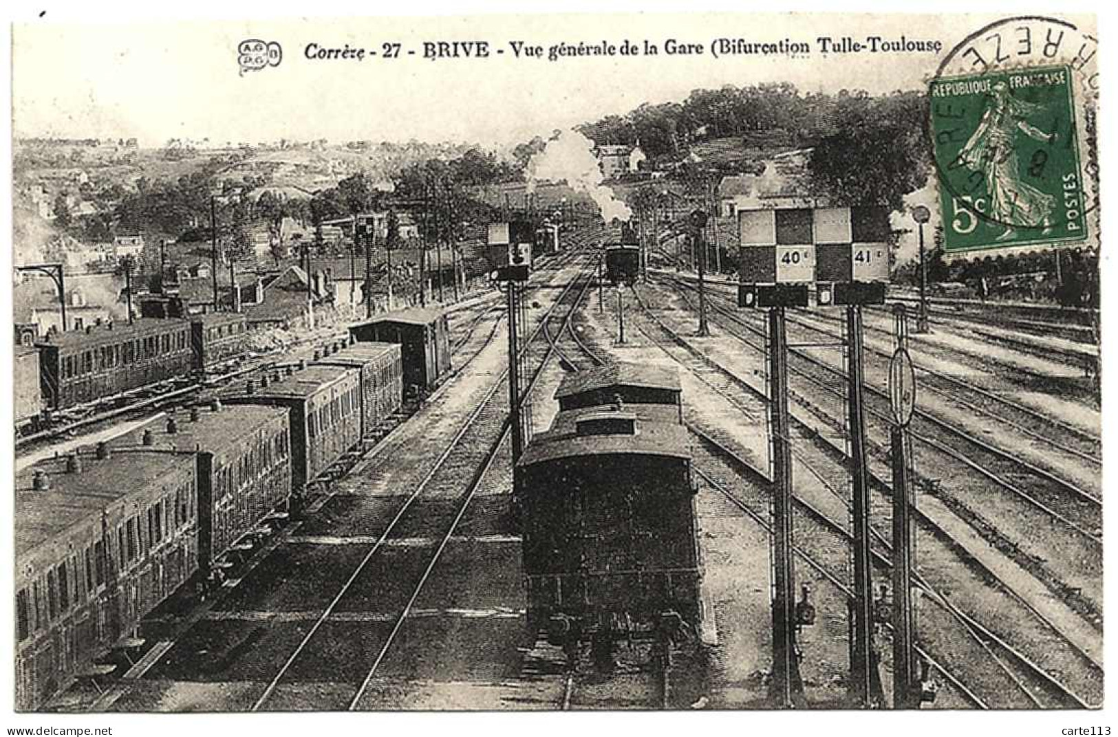 19 - B23400CPA - BRIVE - Vue Generale De La Gare - Bifurcation Tulle-Toulouse - Parfait état - CORREZE - Brive La Gaillarde