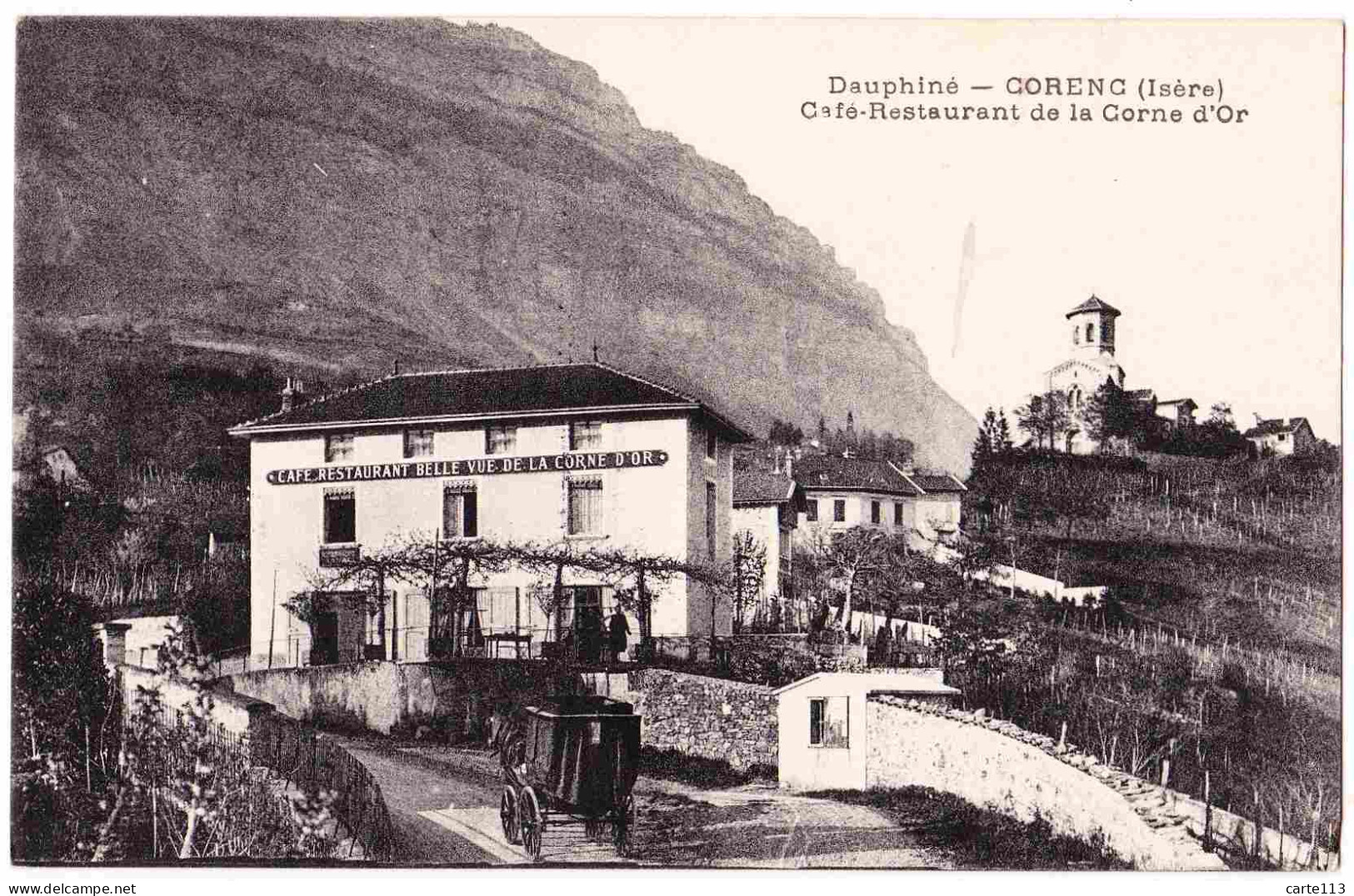 38 - B22268CPA - CORENC - Cafe -Restaurant De La Corne D' Or - Parfait état - ISERE - Bourgoin