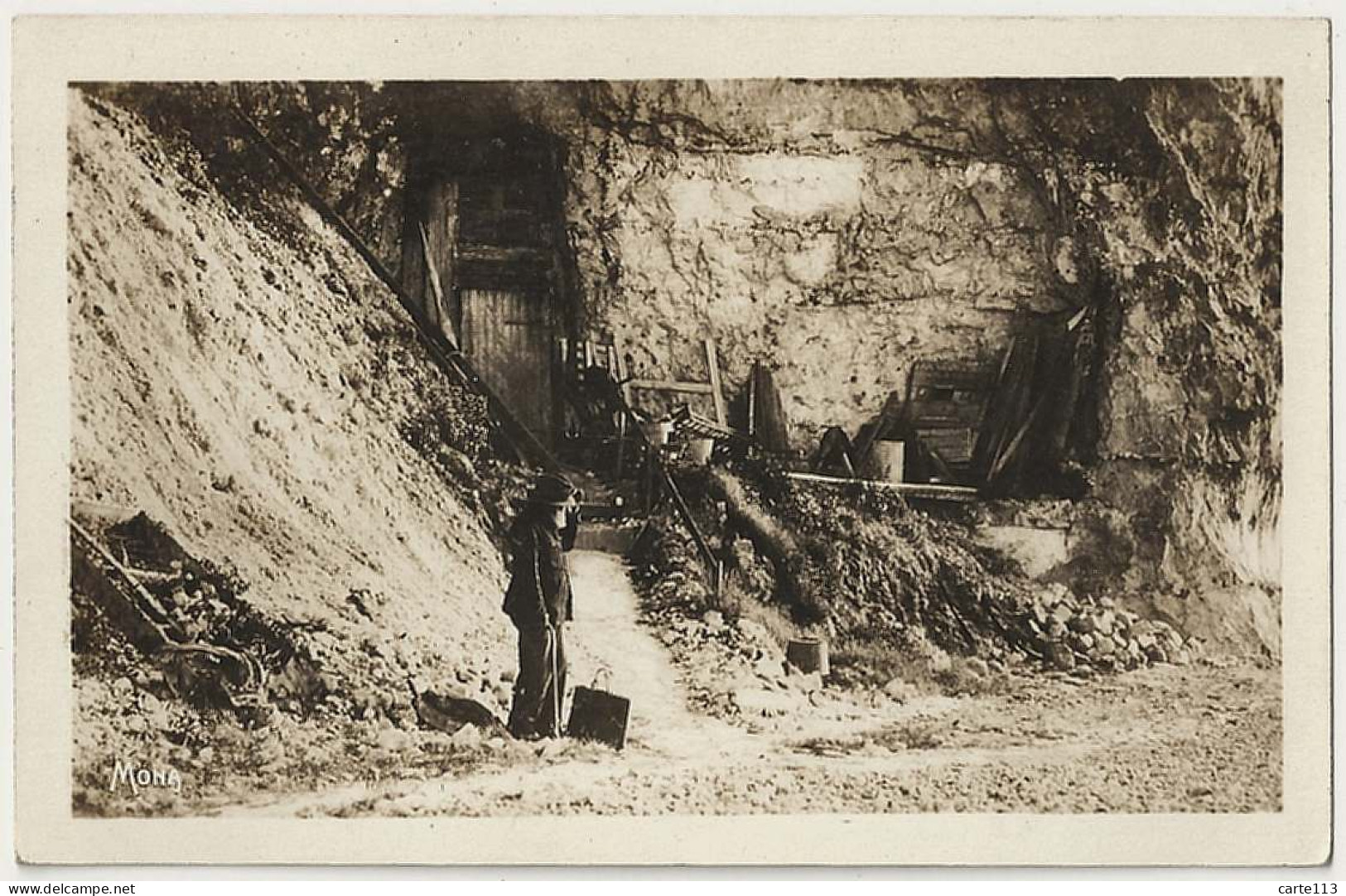 76 - B21804CPA - DIEPPE - Troglodyte Et Sa Grotte - Falaise Du Bas Fort Blanc - Parfait état - SEINE-MARITIME - Dieppe
