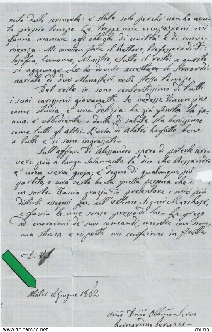 Roman States (Papal States) Folded Letter Sheet Alatri To Grottamare - Autres - Europe