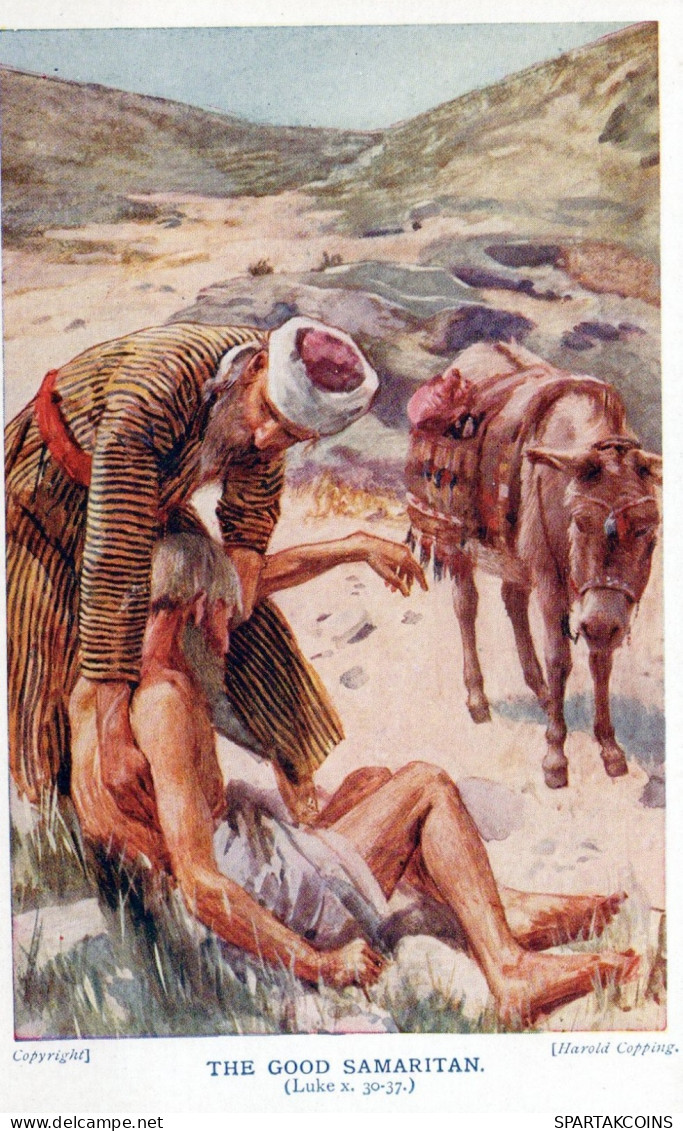 ESEL Tiere Religion Vintage Antik Alt CPA Ansichtskarte Postkarte #PAA181.DE - Donkeys