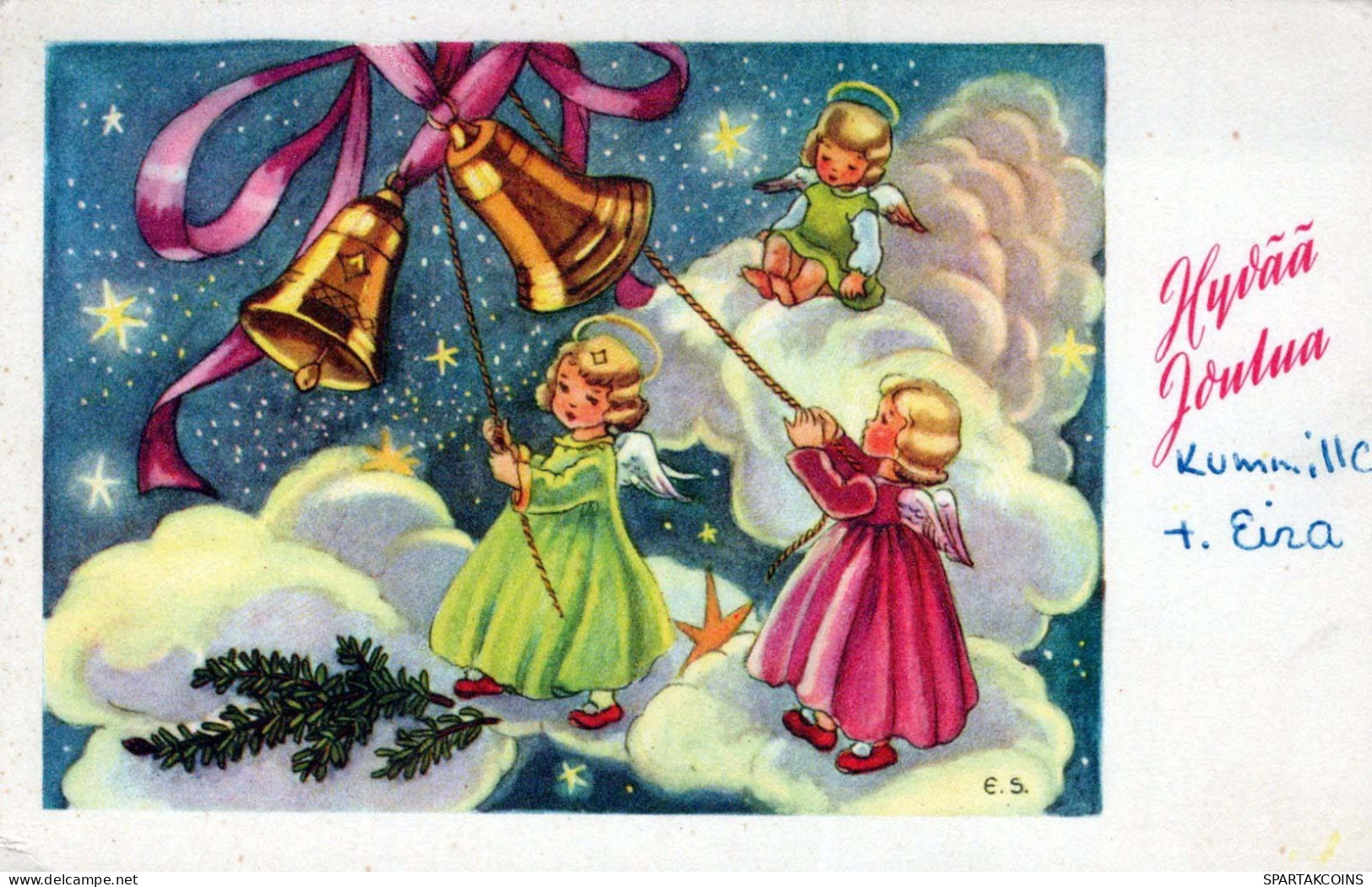 ENGEL Weihnachten Vintage Ansichtskarte Postkarte CPA #PKE130.DE - Angeles