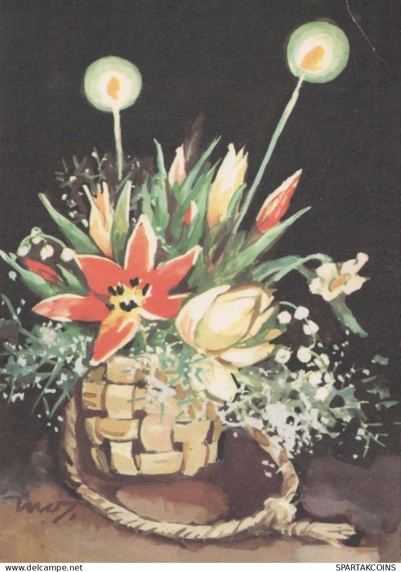 FLOWERS Vintage Ansichtskarte Postkarte CPSM #PBZ277.DE - Fleurs