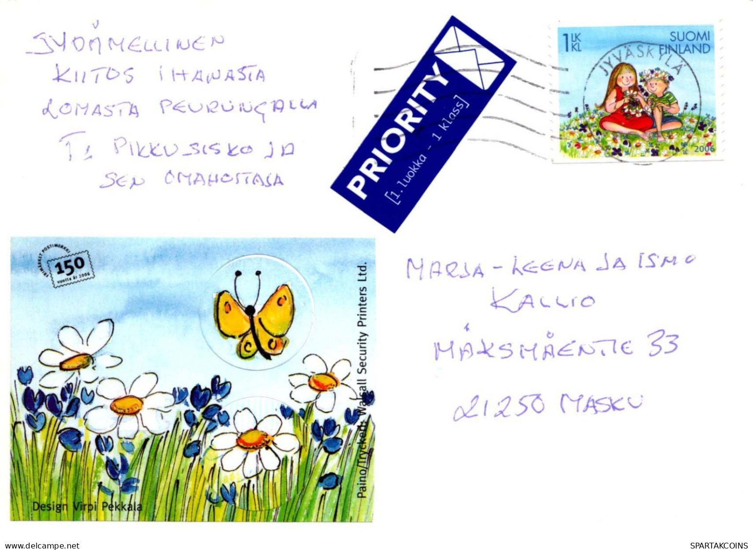 FLOWERS Vintage Ansichtskarte Postkarte CPSM #PBZ337.DE - Fiori