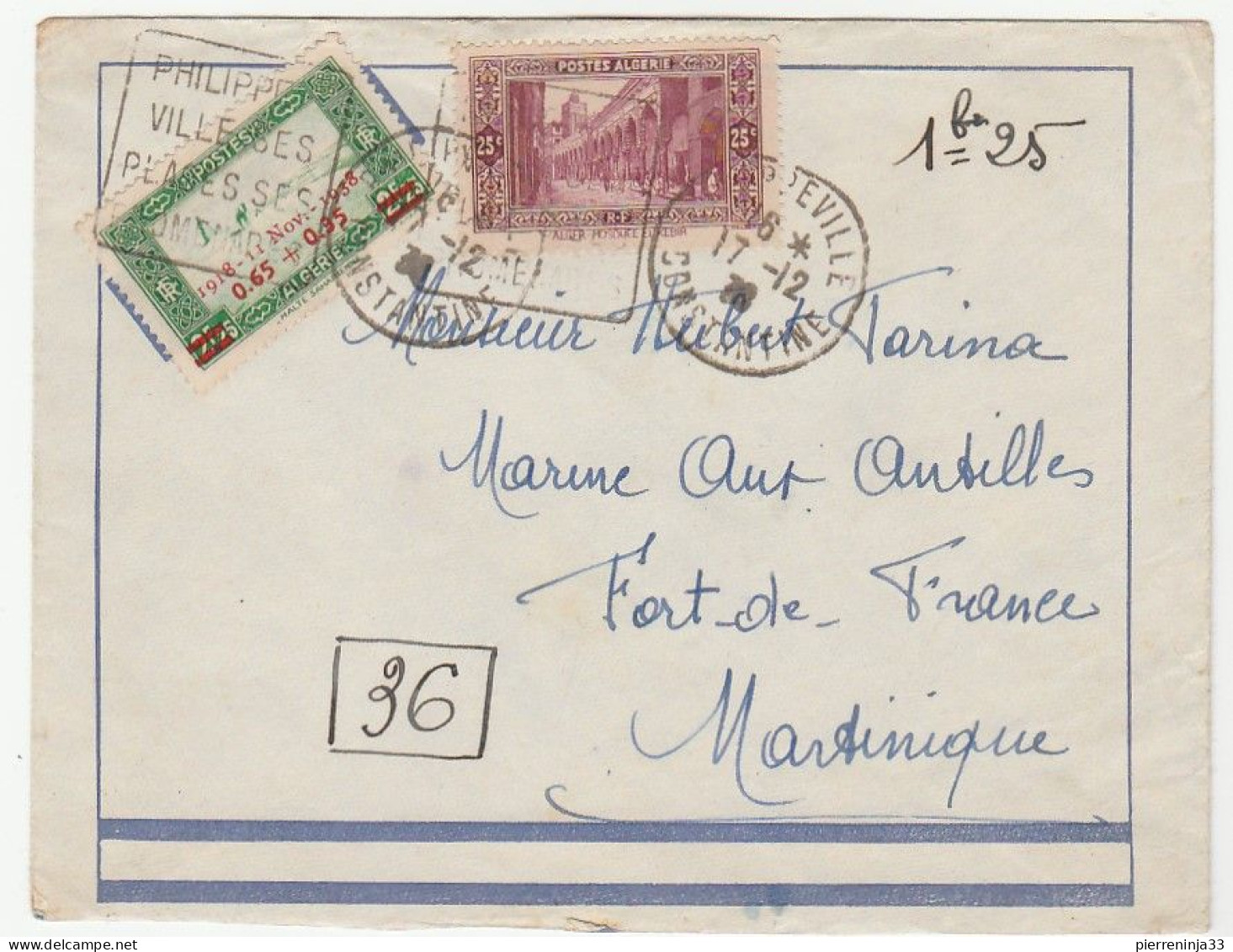 Lettre Philippeville/ Constantine/ Algérie Et Oblitération Daguin - Lettres & Documents