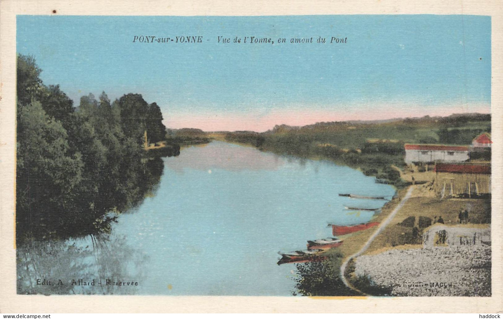 PONT SUR YONNE : VUE DE L'YONNE EN AMONT DU PONT - Pont Sur Yonne