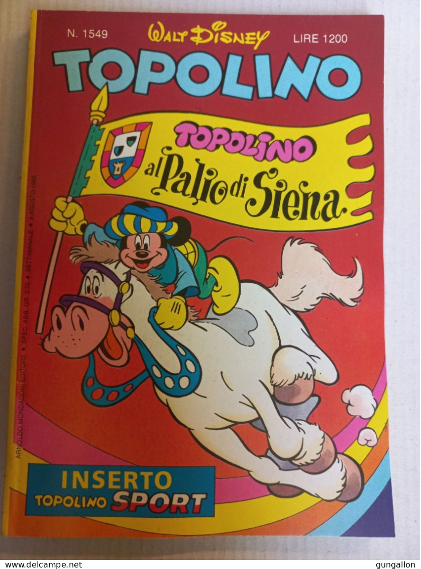 Topolino (Mondadori 1985) N. 1549 - Disney