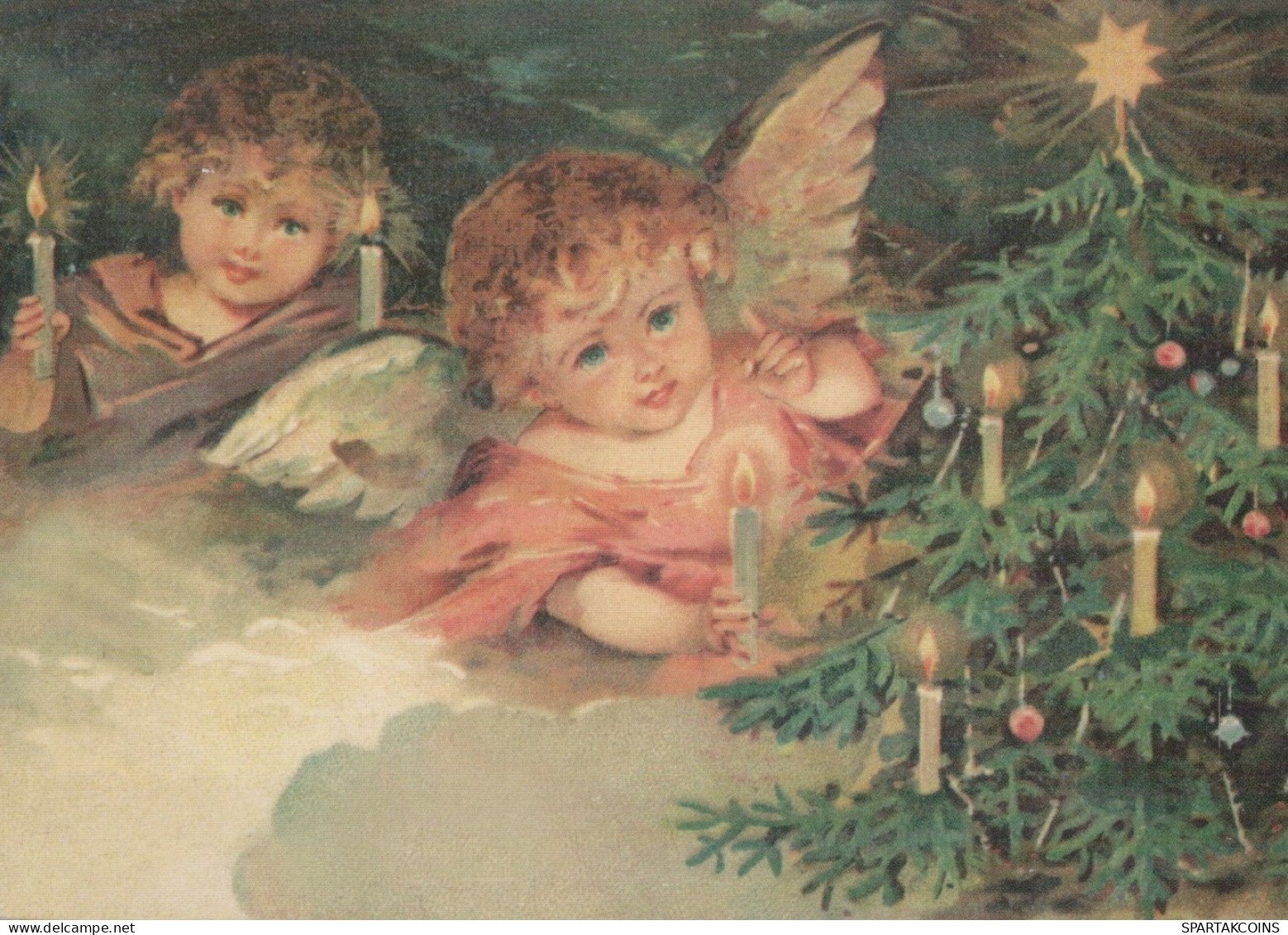 ENGEL WEIHNACHTSFERIEN Feiern & Feste Vintage Ansichtskarte Postkarte CPSM #PAH209.DE - Engelen