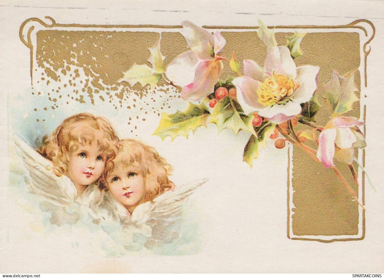 ENGEL WEIHNACHTSFERIEN Feiern & Feste Vintage Ansichtskarte Postkarte CPSM #PAH019.DE - Angeles