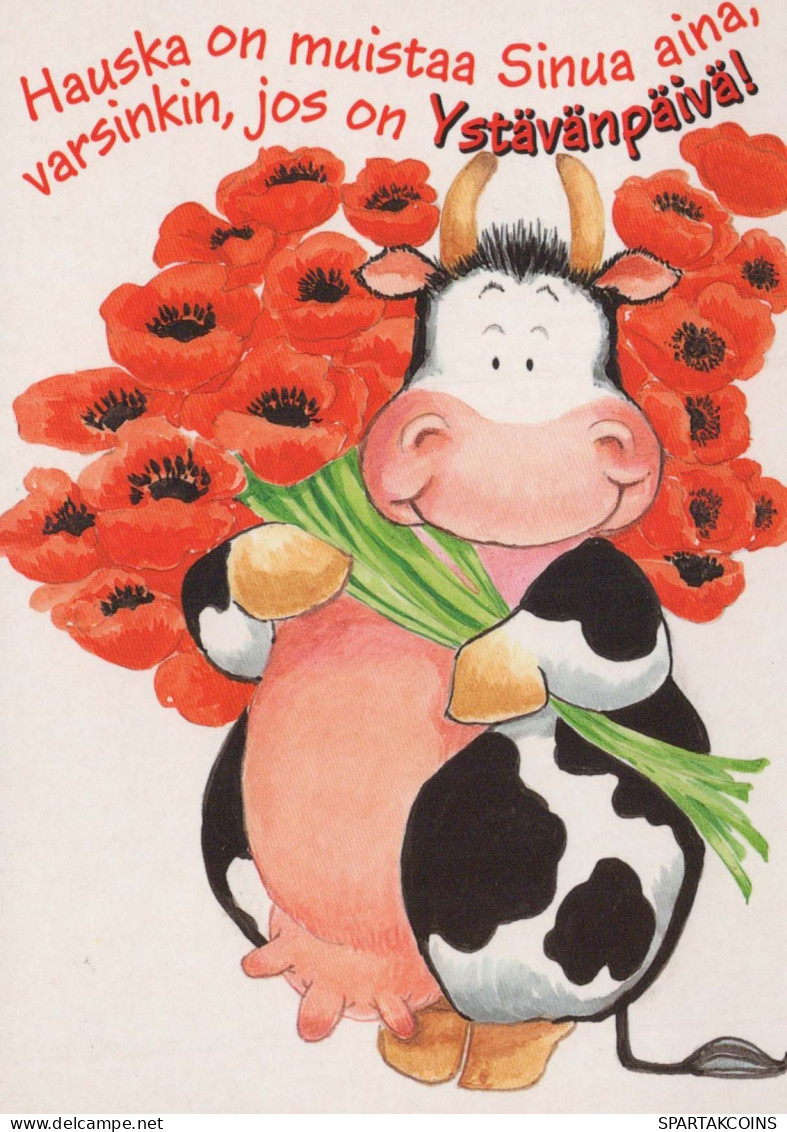 VACHE Animaux Vintage Carte Postale CPSM #PBR821.FR - Cows