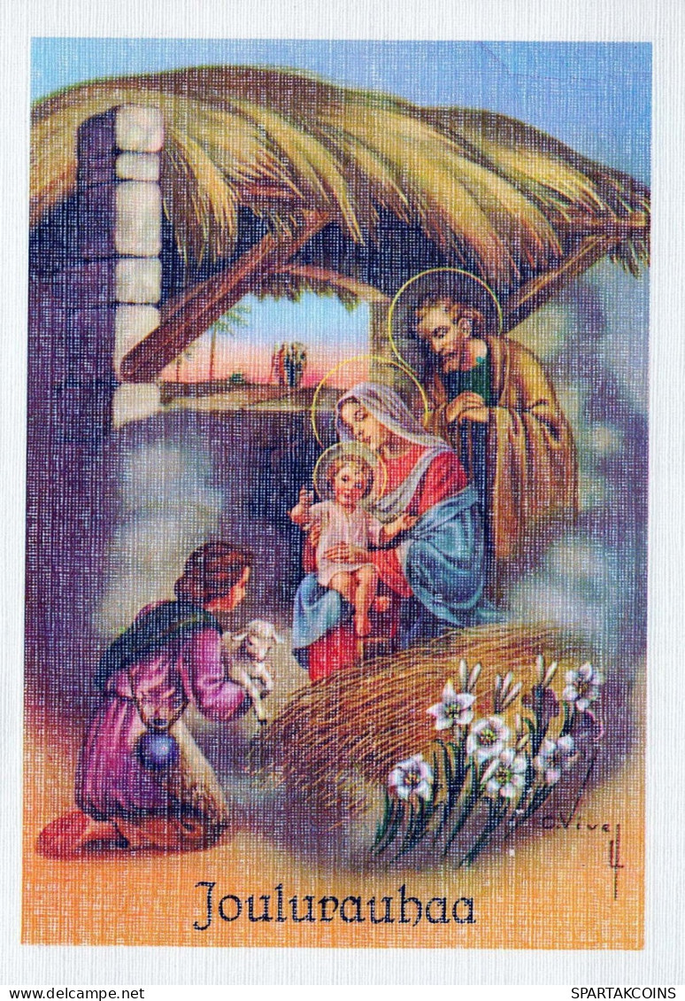 Vierge Marie Madone Bébé JÉSUS Noël Religion Vintage Carte Postale CPSM #PBP817.FR - Jungfräuliche Marie Und Madona
