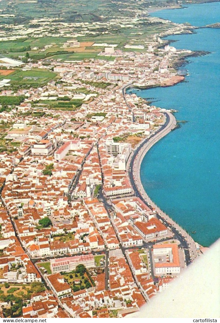 AÇORES, SÃO MIGUEL - Vista Aérea De Ponta Delgada  (2 Scans) - Açores